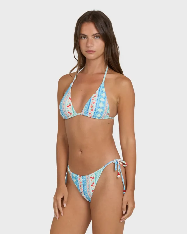 Picnic Multi Triangle Bikini Top - Dream Blue made by Billabong
