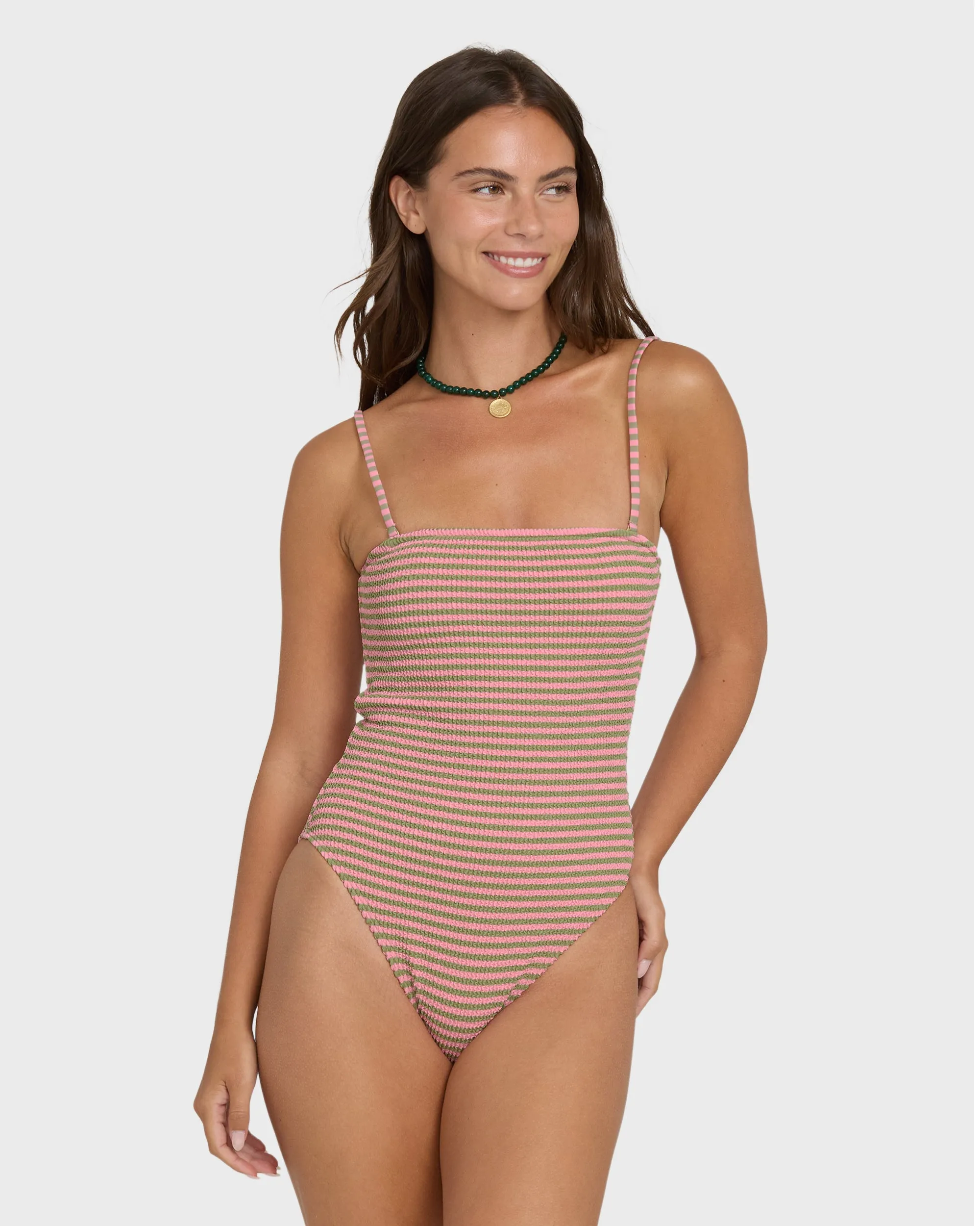 Summer Hi Yarn-Dyed Tully One Piece Swimsuit - Cedar sold by Billabong product image thumbnail 2
