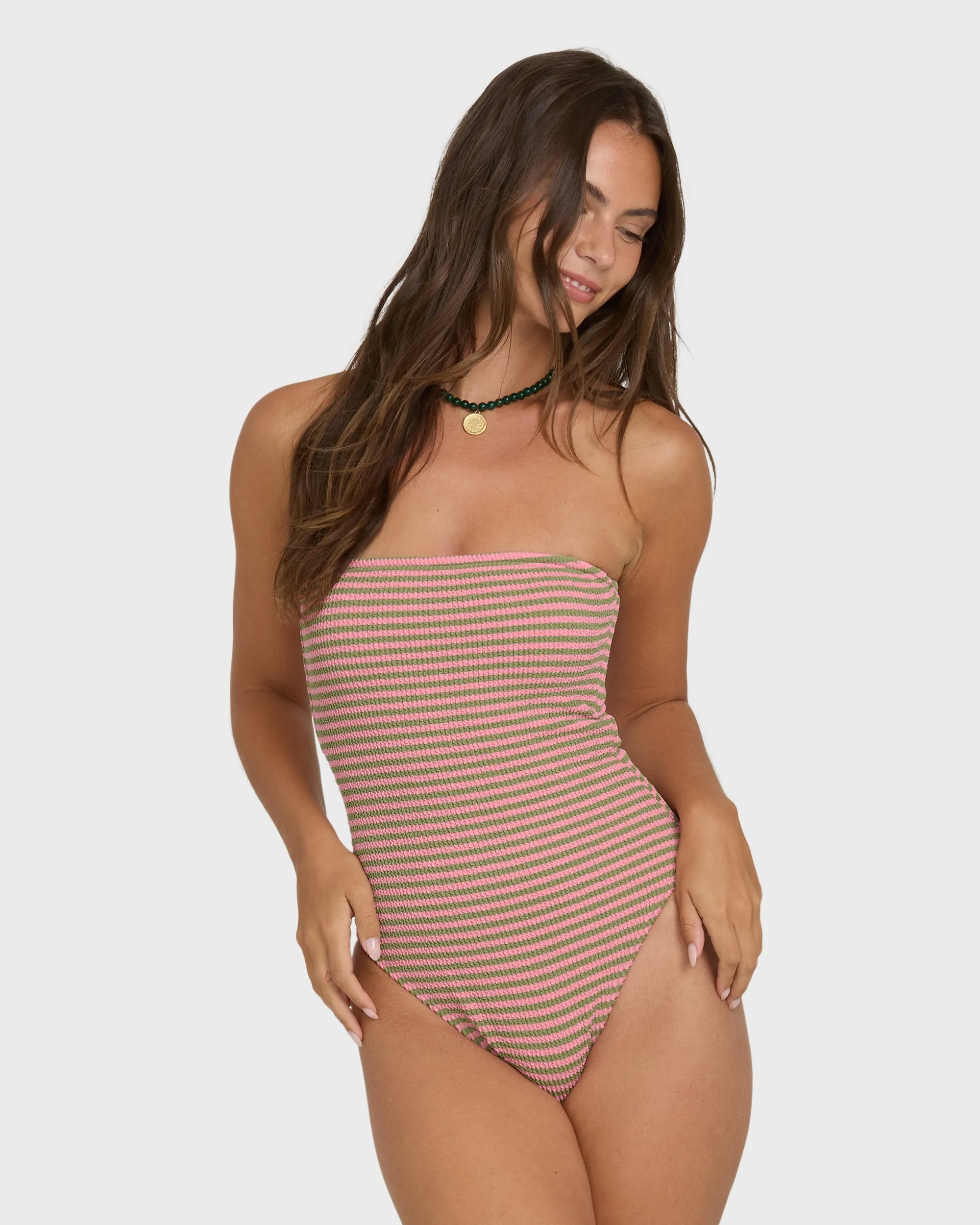 Summer Hi Yarn-Dyed Tully One Piece Swimsuit - Cedar sold by Billabong product image thumbnail 4