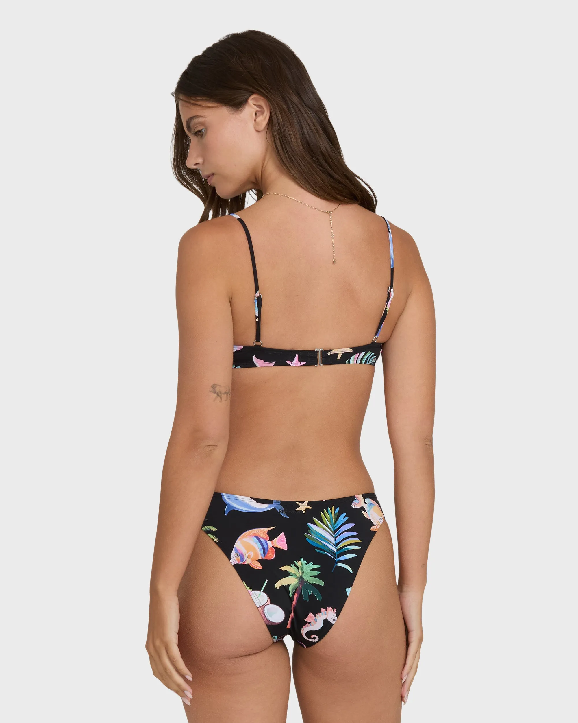 Party Wave Hike Bikini Bottoms - Black Pebble sold by Billabong