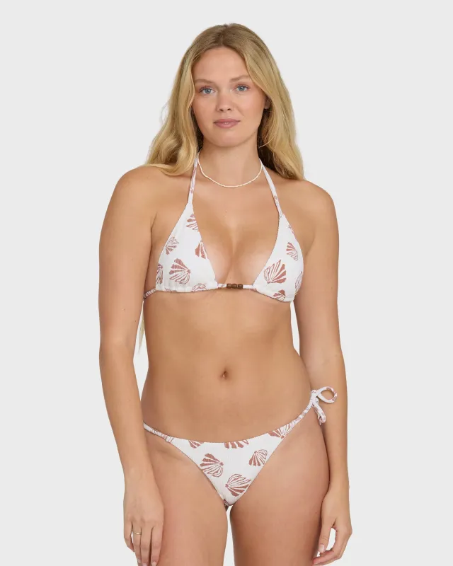 Sandy Shells Remi Triangle Bikini Top - Salt Crystal made by Billabong