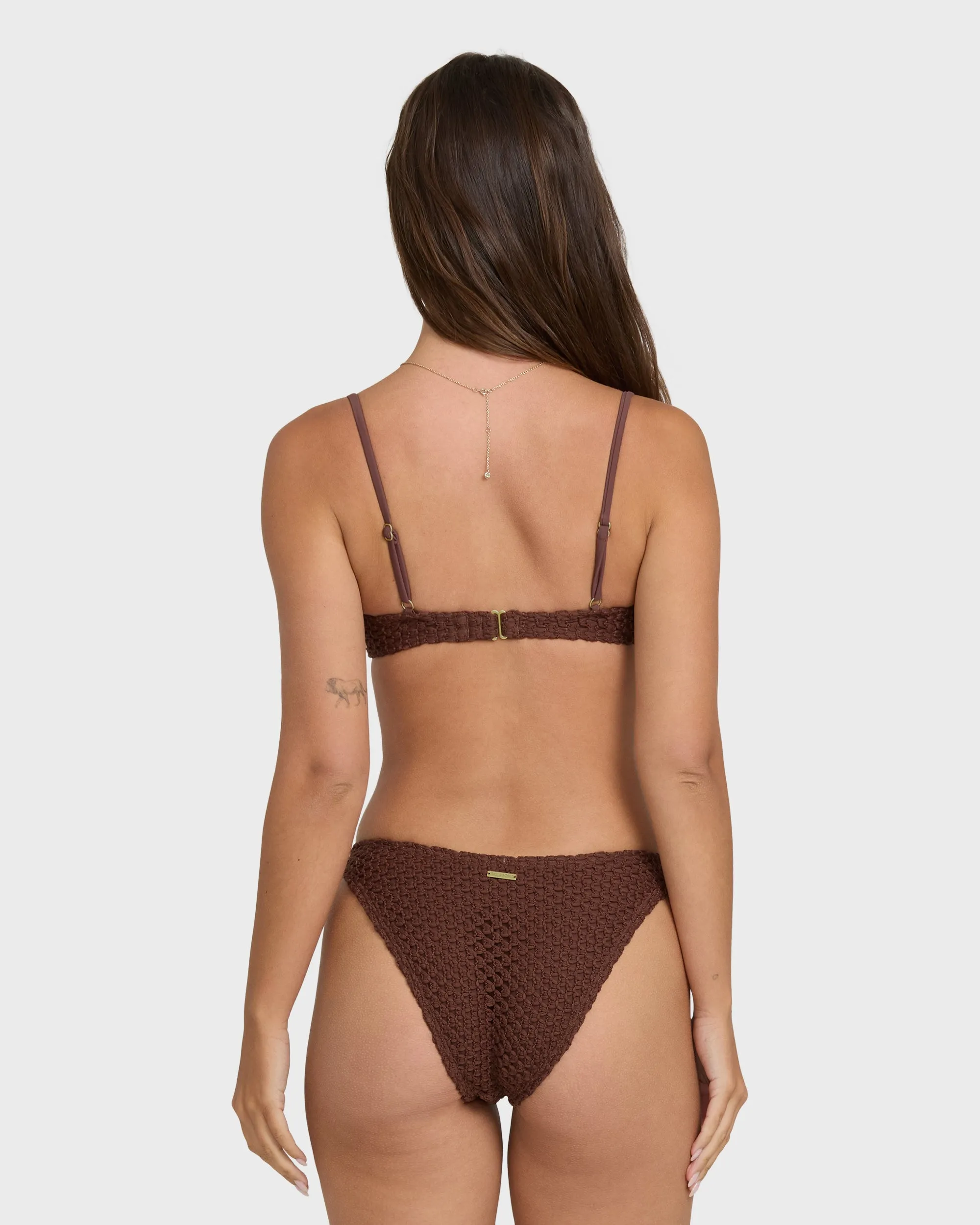 Twisted Tides Maui Bikini Bottoms - Espresso sold by Billabong