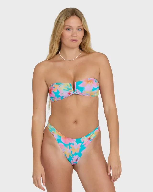 Pipe Dreams V Bandeau Bikini Top - Bright Marine made by Billabong