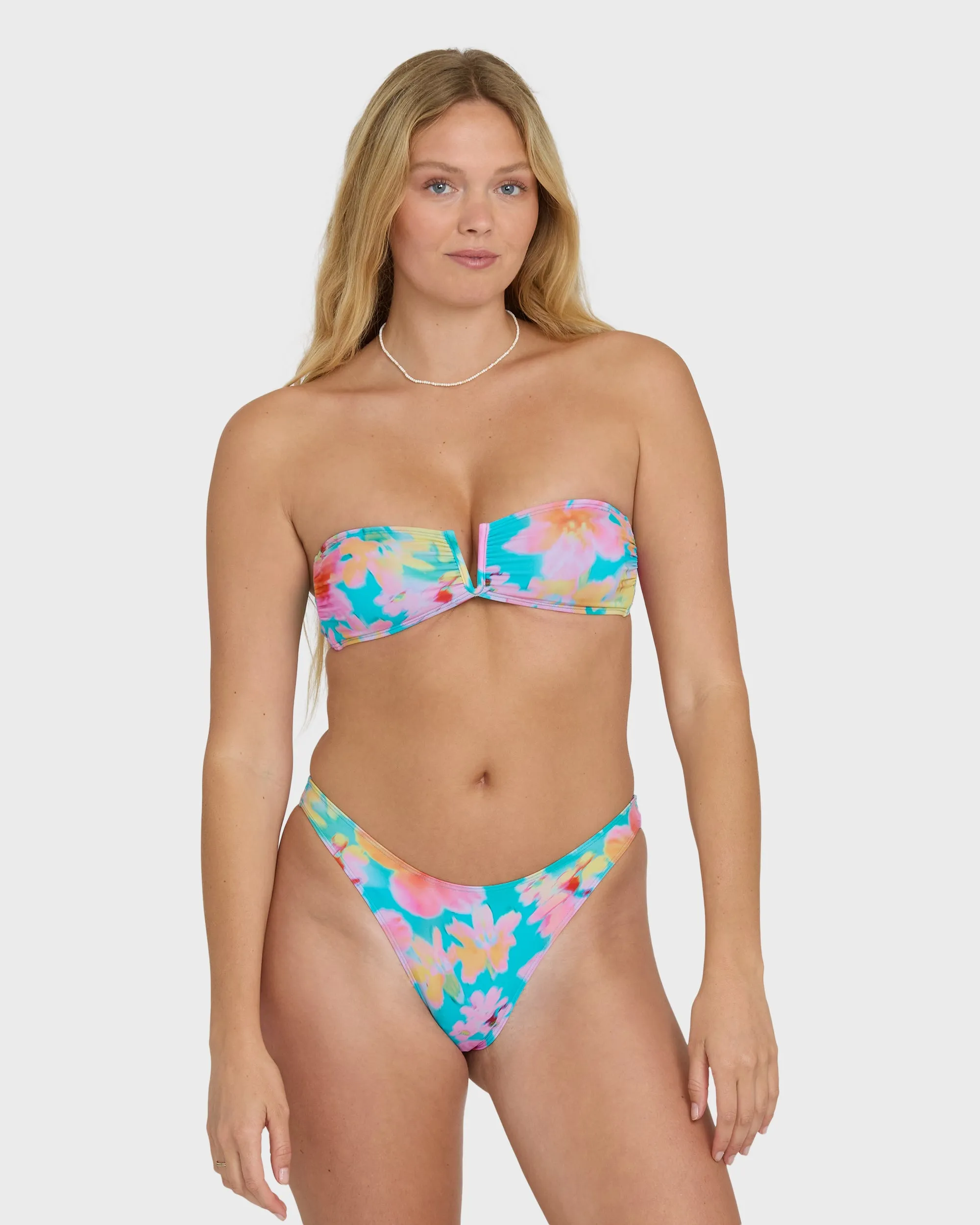 Pipe Dreams V Bandeau Bikini Top - Bright Marine sold by Billabong