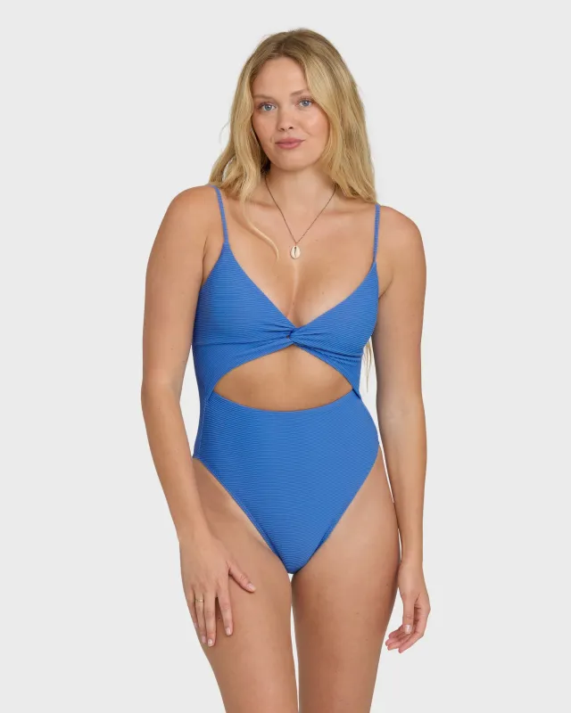 Tanlines Mika One-Piece Swimsuit - True Blue made by Billabong