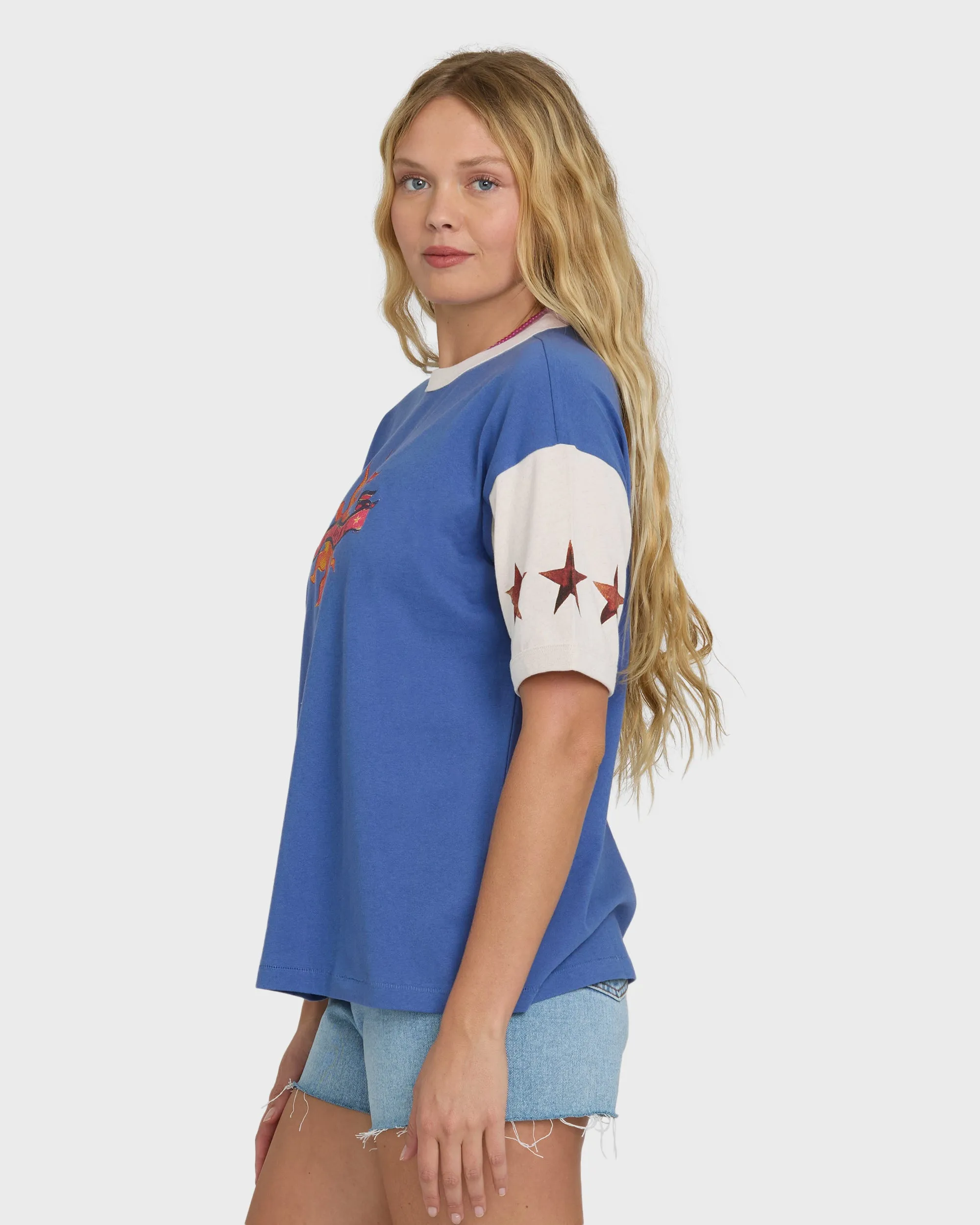 Tropics Co Ringer Short Sleeve Knit T-Shirt - Dutch Blue sold by Billabong product image thumbnail 3