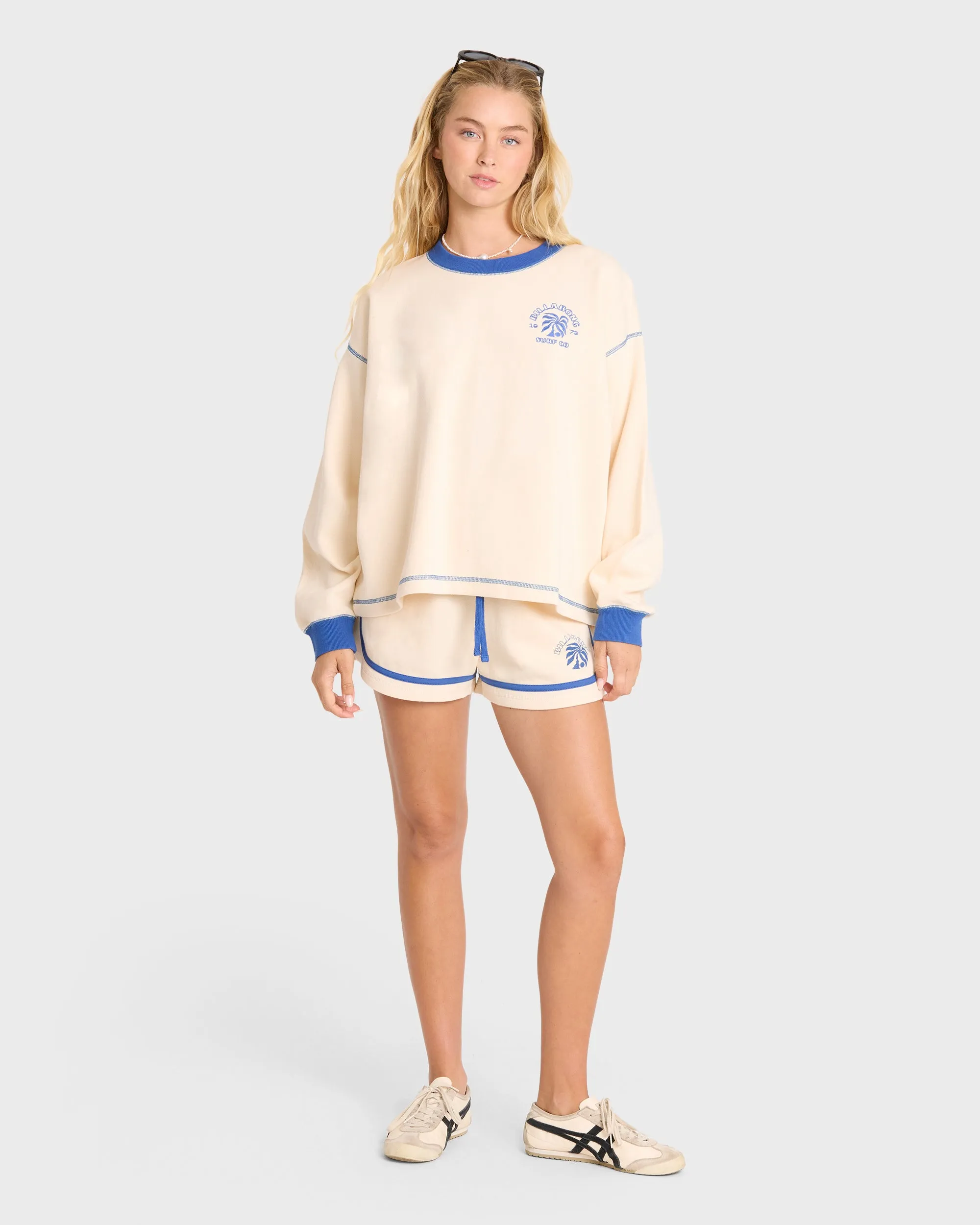 Back To It Crewneck Sweatshirt - White Cap sold by Billabong product image thumbnail 4