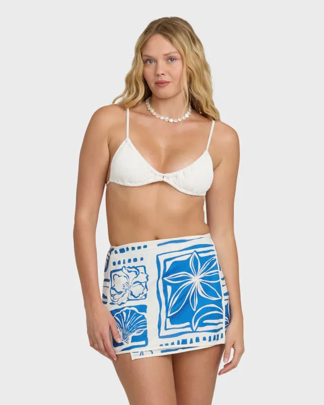 Sea Glow Mini Skirt - True Blue made by Billabong