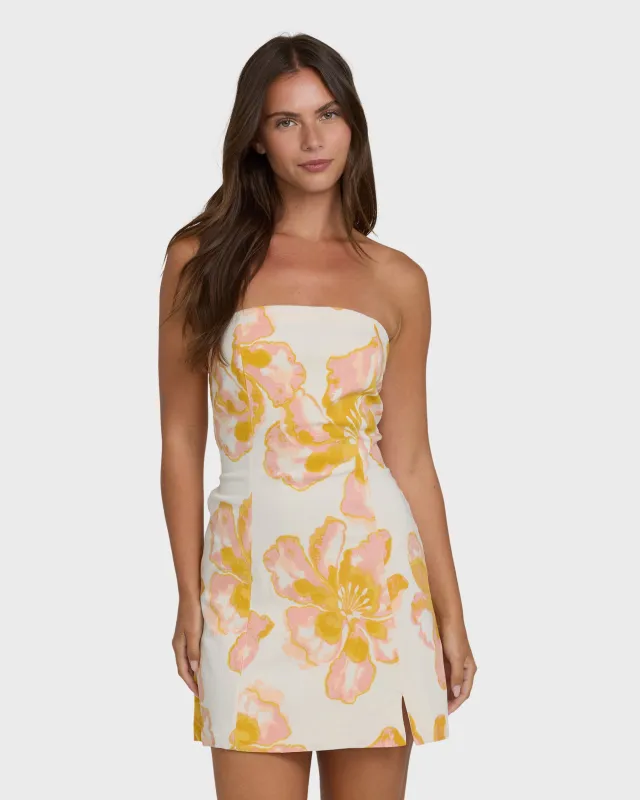 Floral Trippin Mini Dress - Salt Crystal made by Billabong