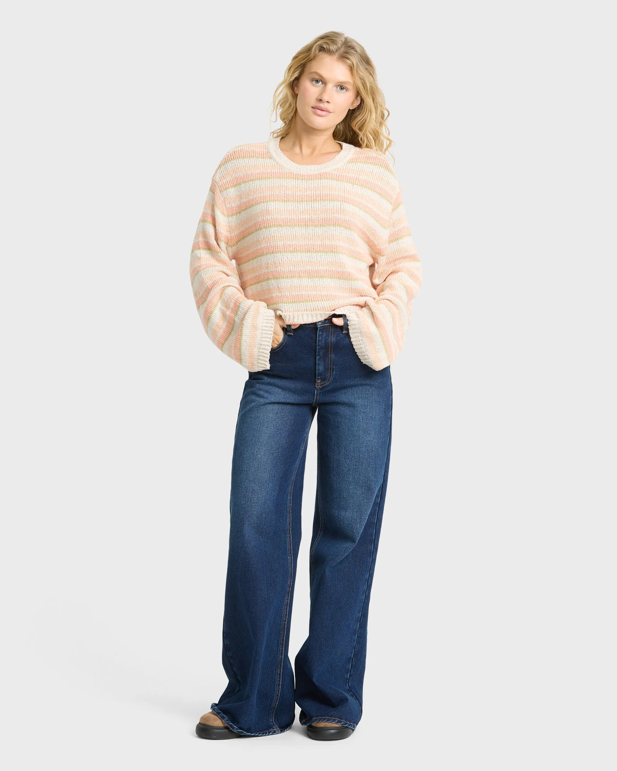 Bright Sol Crewneck Sweater - Light Peach sold by Billabong product image thumbnail 4