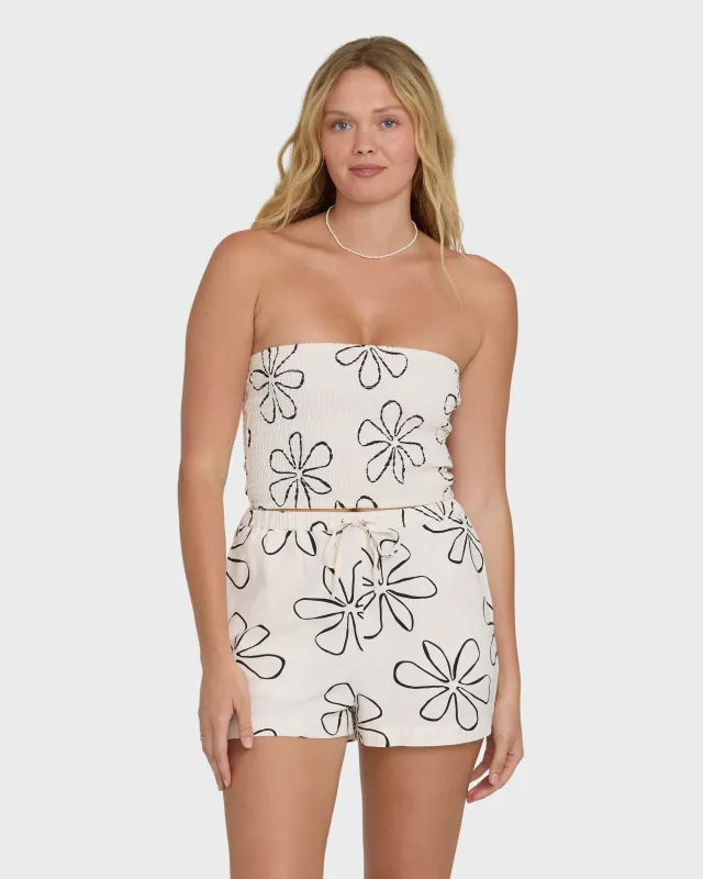 Wanderer Good Life Print Woven Shorts - White Cap made by Billabong