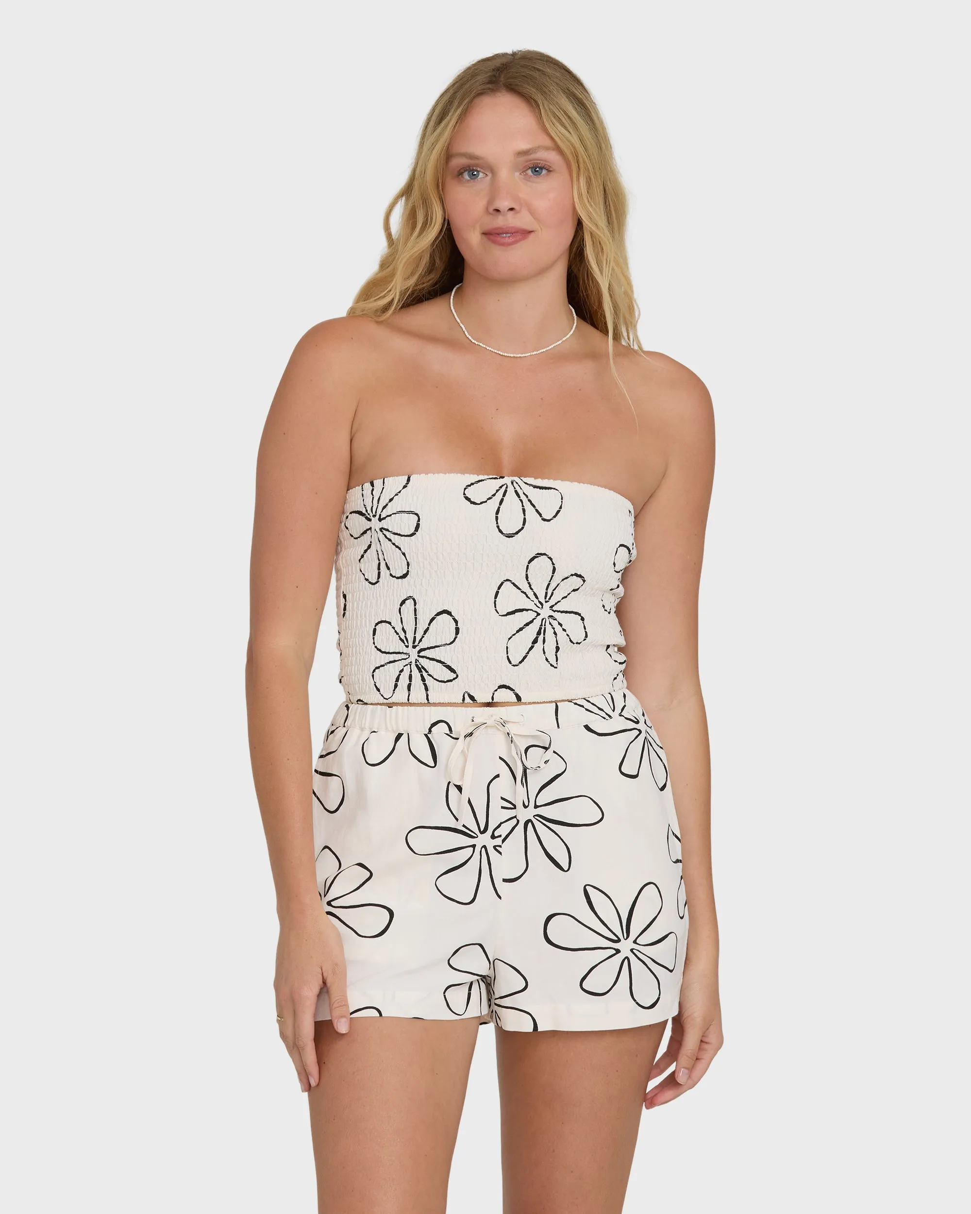 Wanderer Good Life Print Woven Shorts - White Cap sold by Billabong