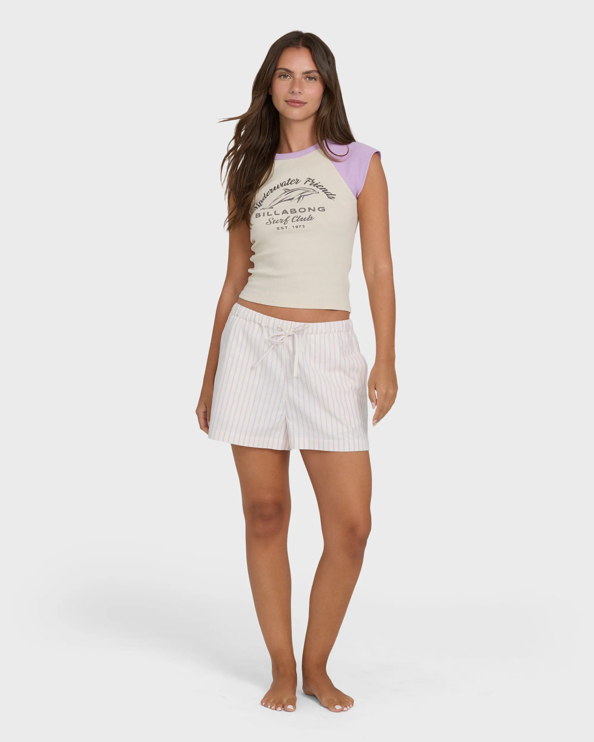Horizon Raglan Short Sleeve Knit T-Shirt - Vintage Violet sold by Billabong product image thumbnail 4