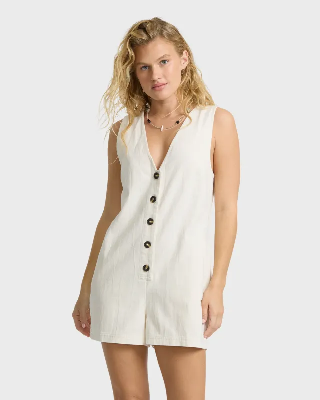 Waves Call Romper - Salt Crystal made by Billabong