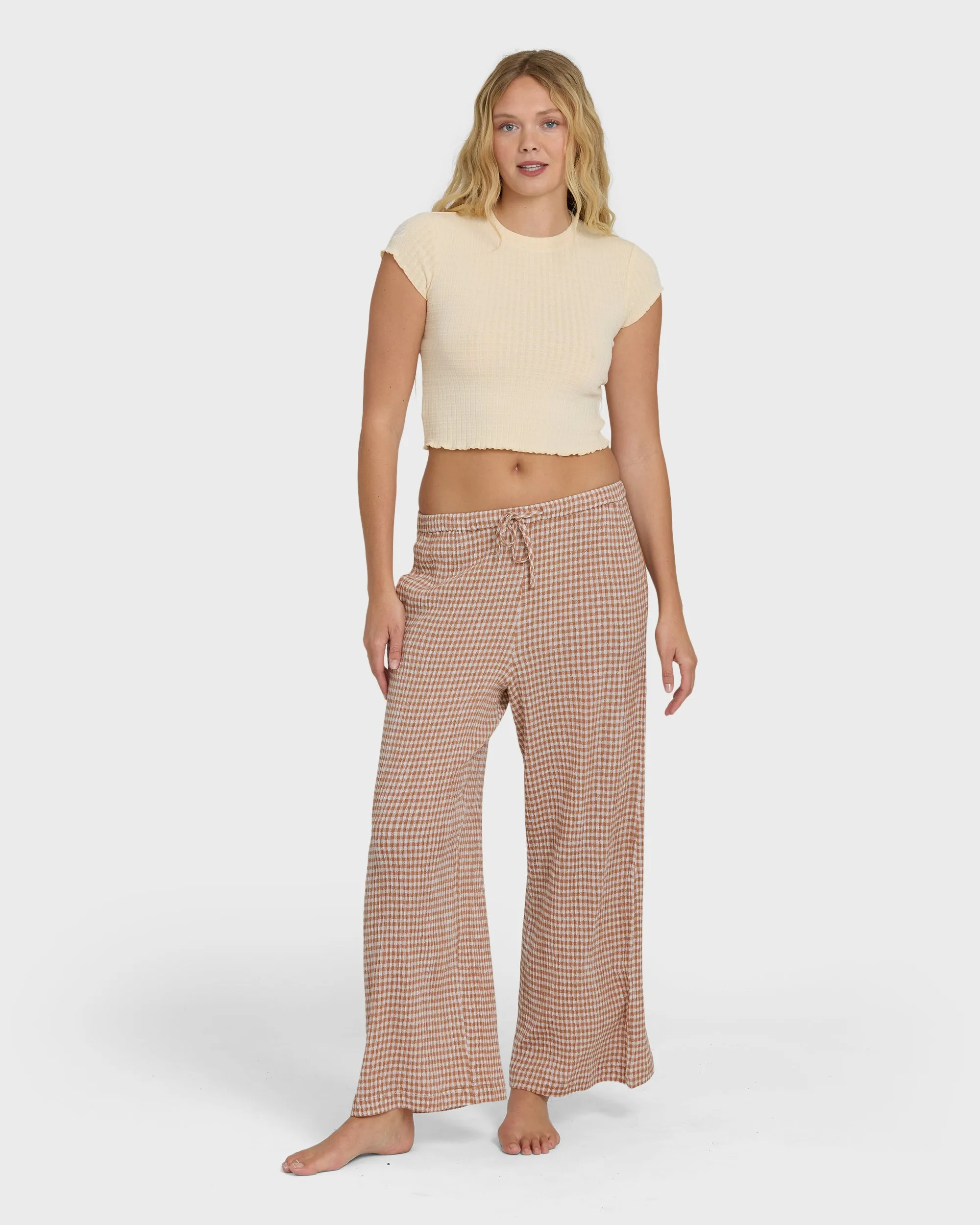 Wanderer Bitty Check Pants - Sugar Almond sold by Billabong product image thumbnail 4