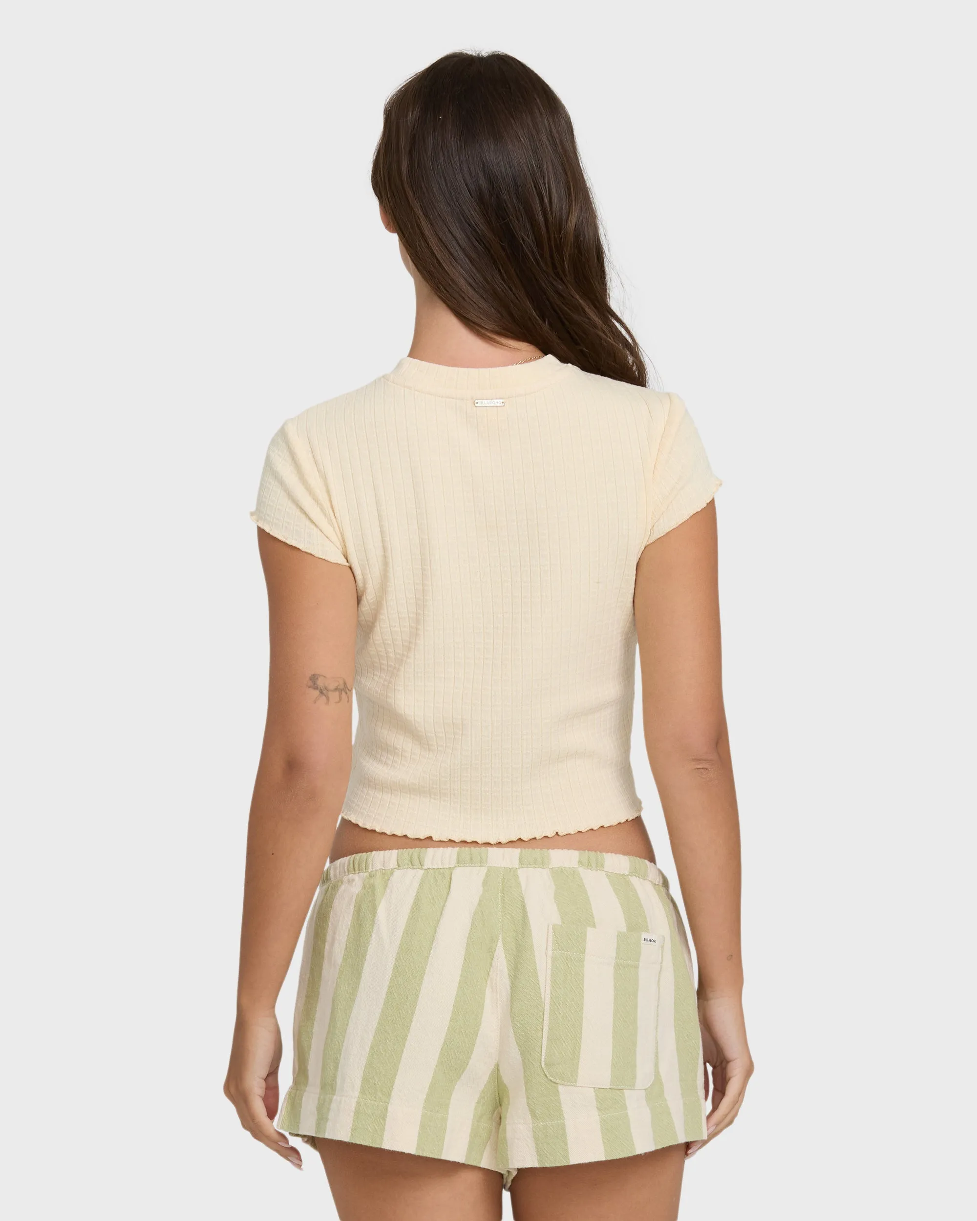 Shelly Short Sleeve Knit T-Shirt - Dove sold by Billabong product image thumbnail 2