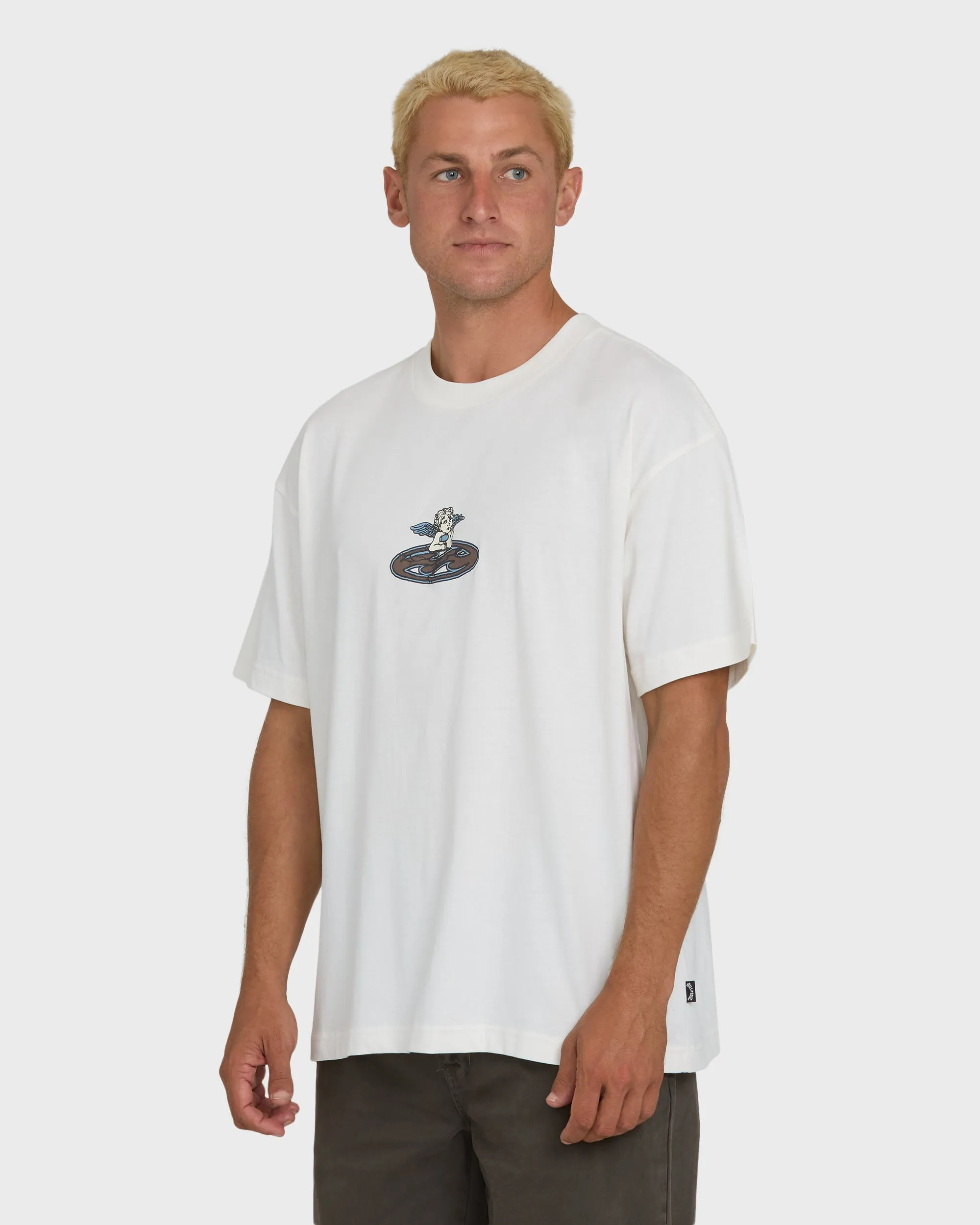 Bad Dog Cherub OG Knit Short Sleeve T-Shirt - Off White sold by Billabong product image thumbnail 3