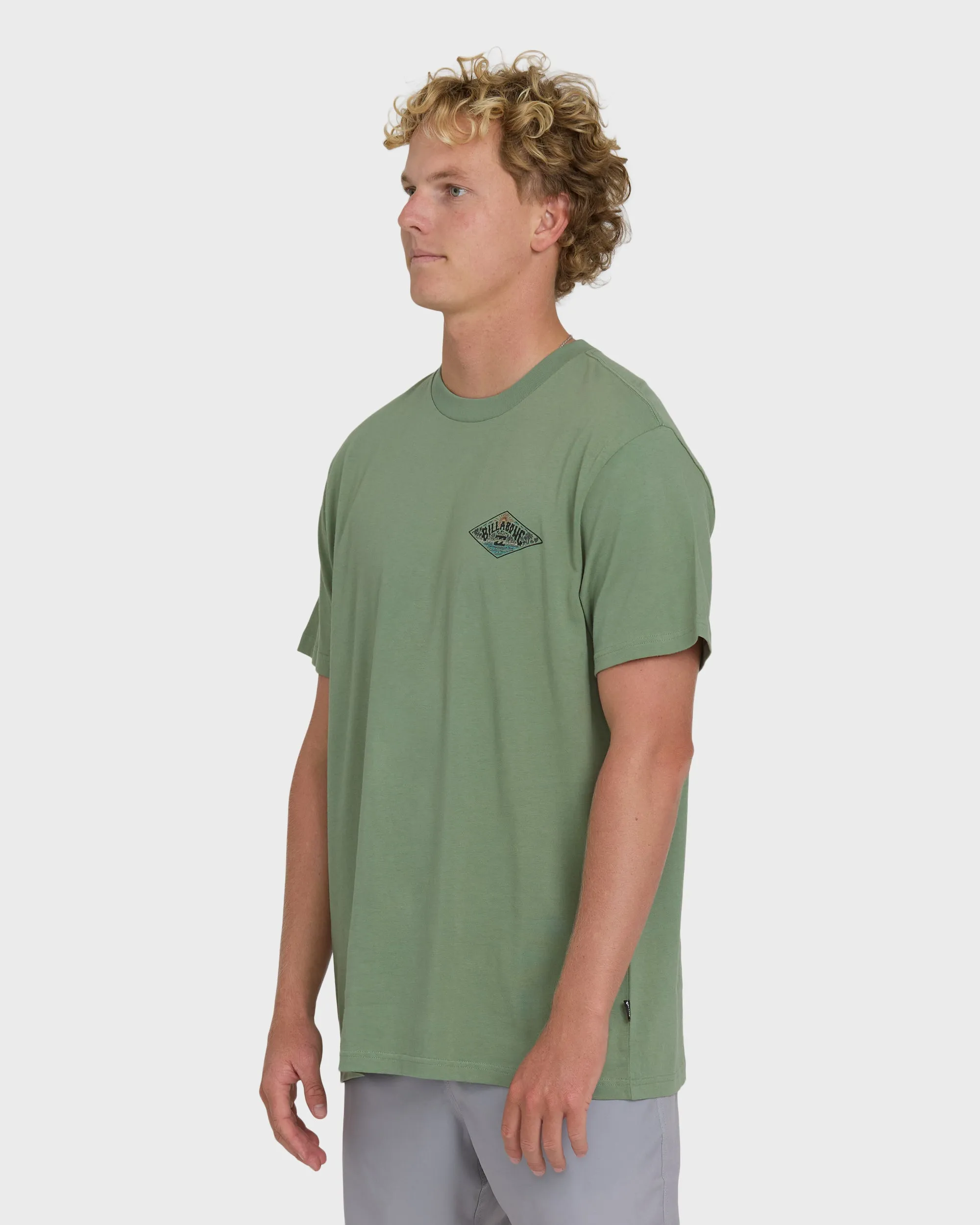 A/Div Arch Premium Short Sleeve Knit T-Shirt - Hedge Green sold by Billabong product image thumbnail 3