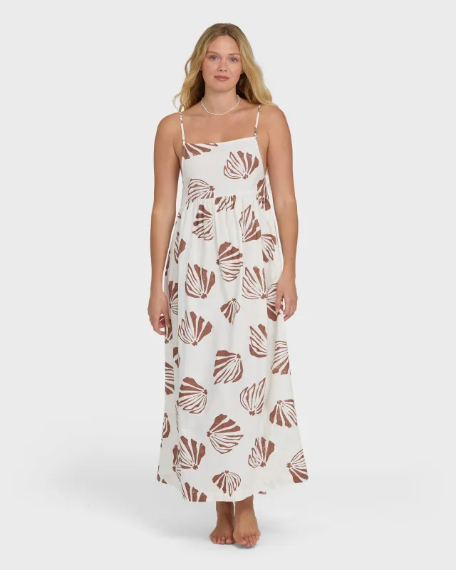 Undone Maxi Cover-Up Dress - Salt Crystal made by Billabong