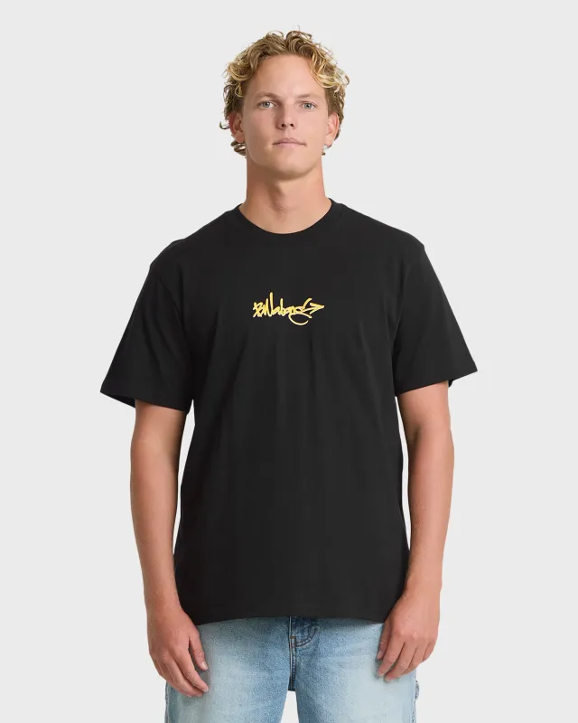 Occys Point Premium Short Sleeve Cotton T-Shirt - Black made by Billabong