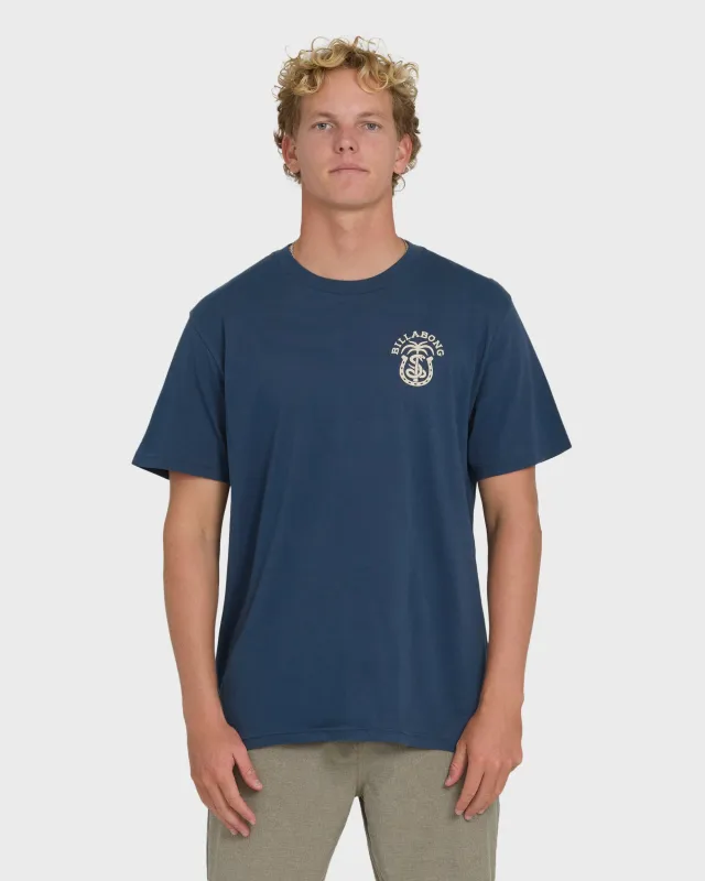 Forge Premium Short Sleeve Cotton T-Shirt - Dark Denim made by Billabong