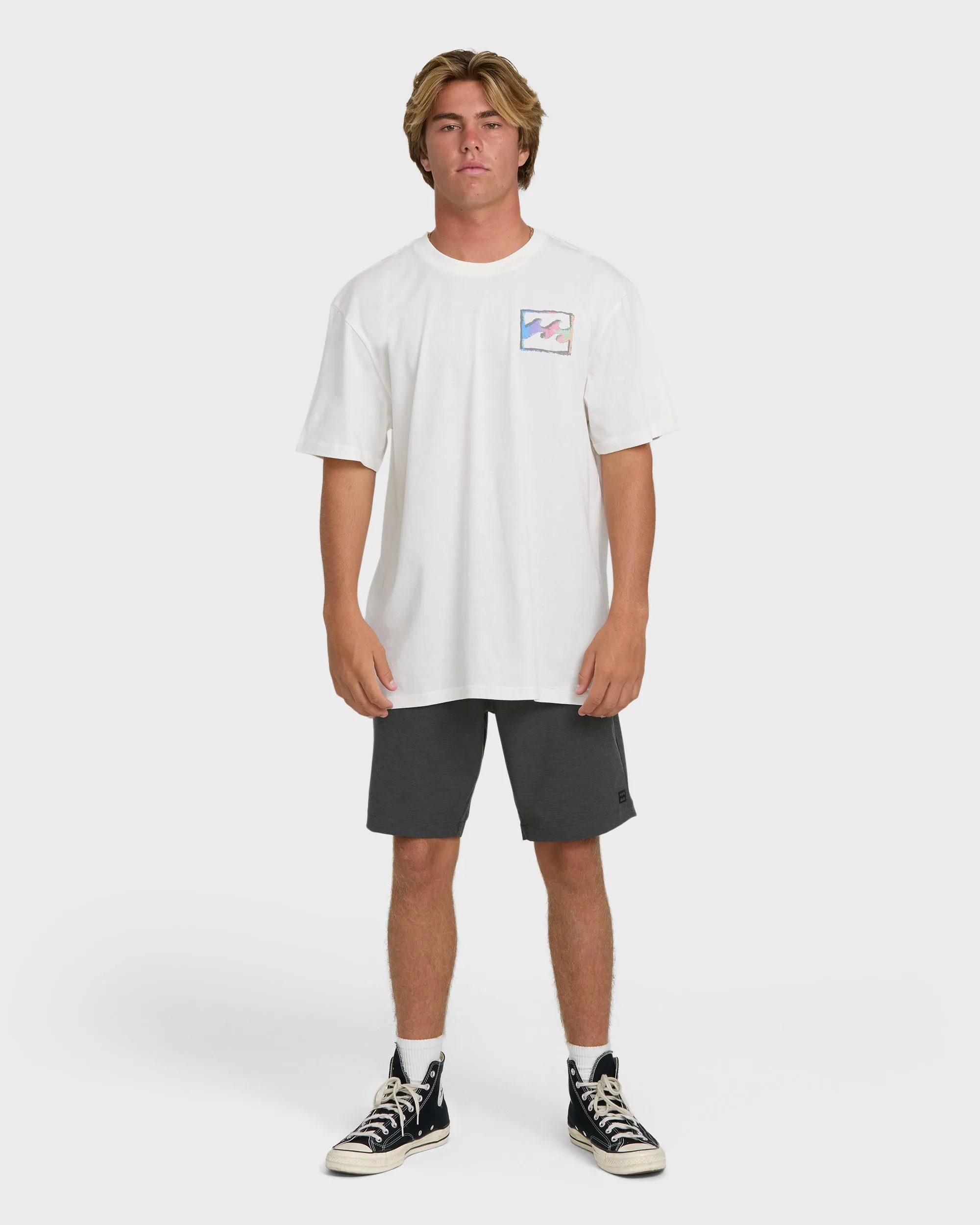 Crayon Wave Premium Short Sleeve Knit T-Shirt - Off White sold by Billabong product image thumbnail 4