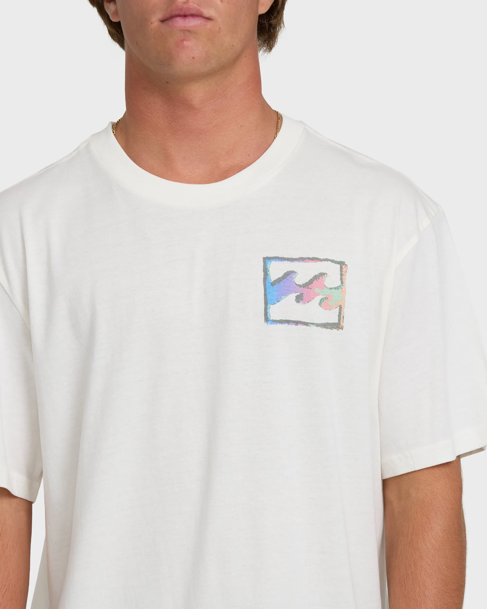 Crayon Wave Premium Short Sleeve Knit T-Shirt - Off White sold by Billabong product image thumbnail 5