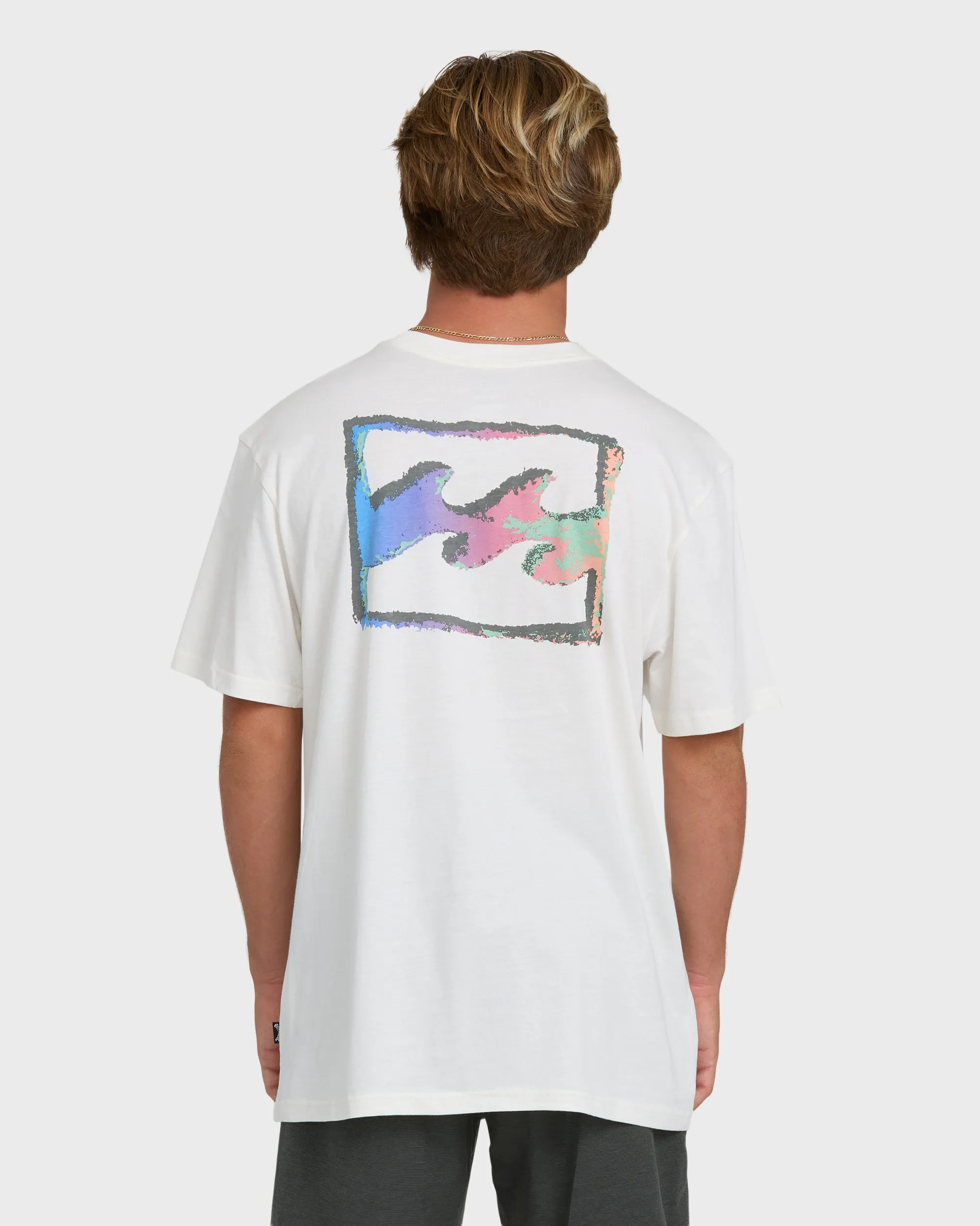 Crayon Wave Premium Short Sleeve Knit T-Shirt - Off White sold by Billabong product image thumbnail 2