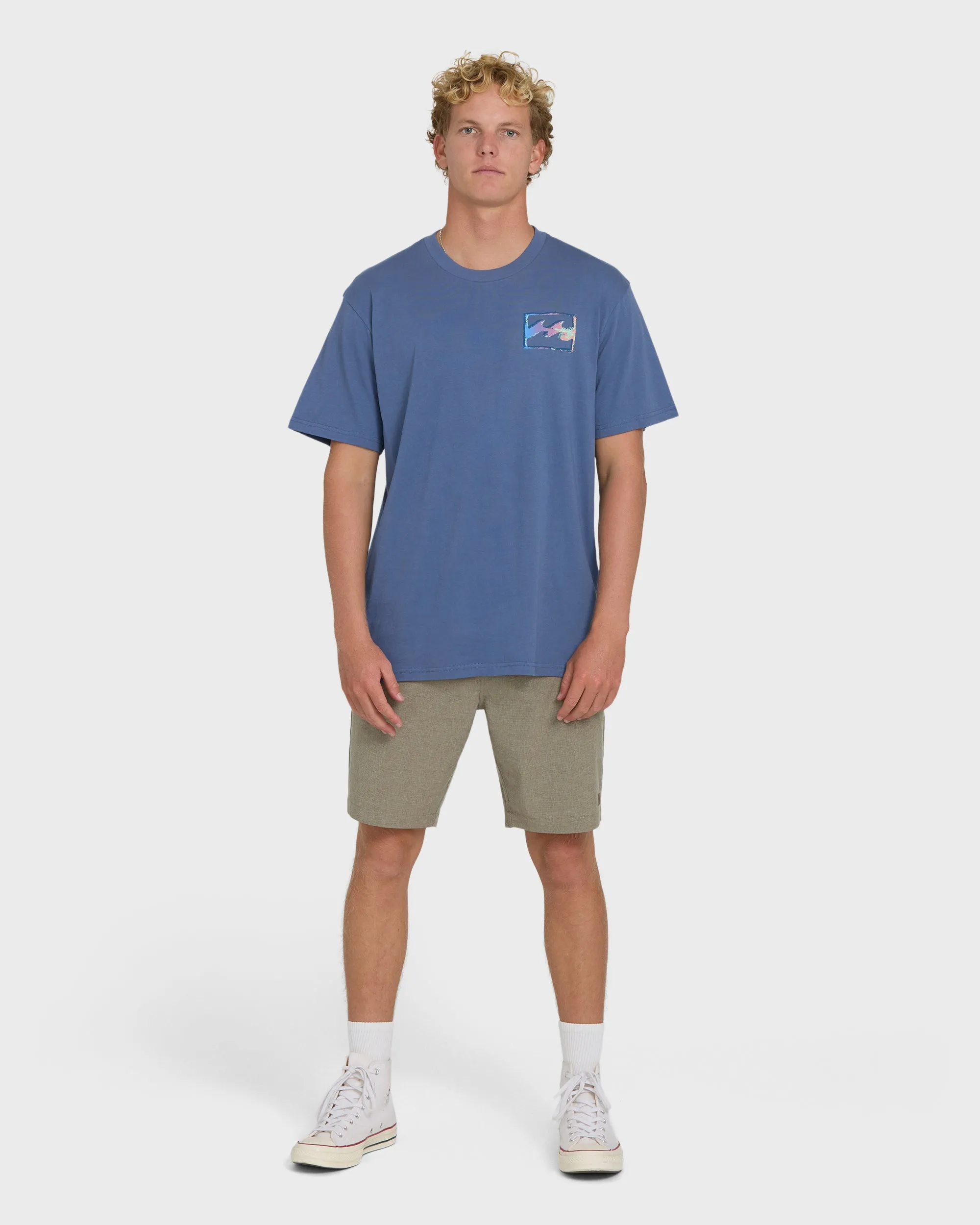 Crayon Wave Premium Short Sleeve Knit T-Shirt - Blue Horizon sold by Billabong product image thumbnail 4