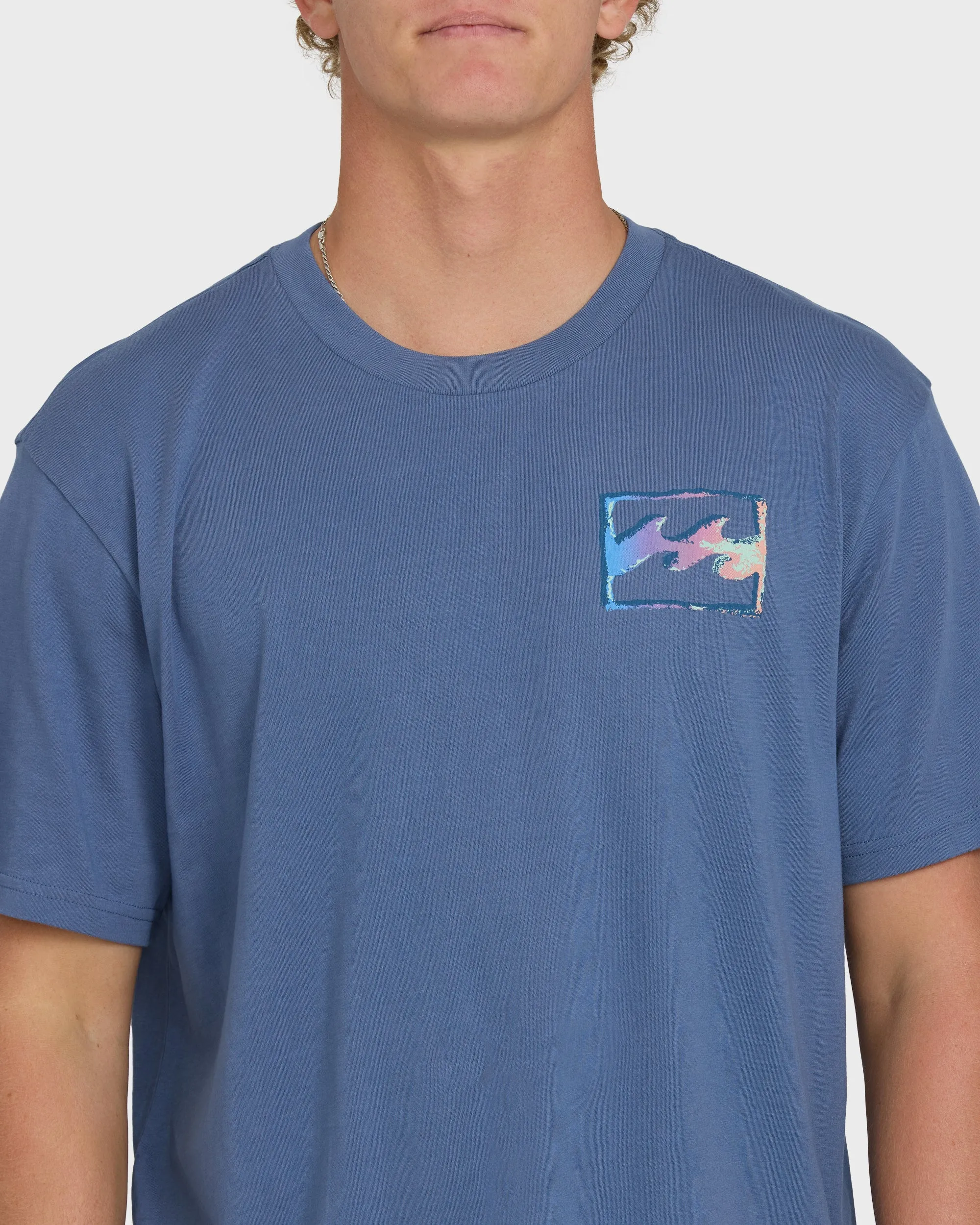 Crayon Wave Premium Short Sleeve Knit T-Shirt - Blue Horizon sold by Billabong product image thumbnail 5