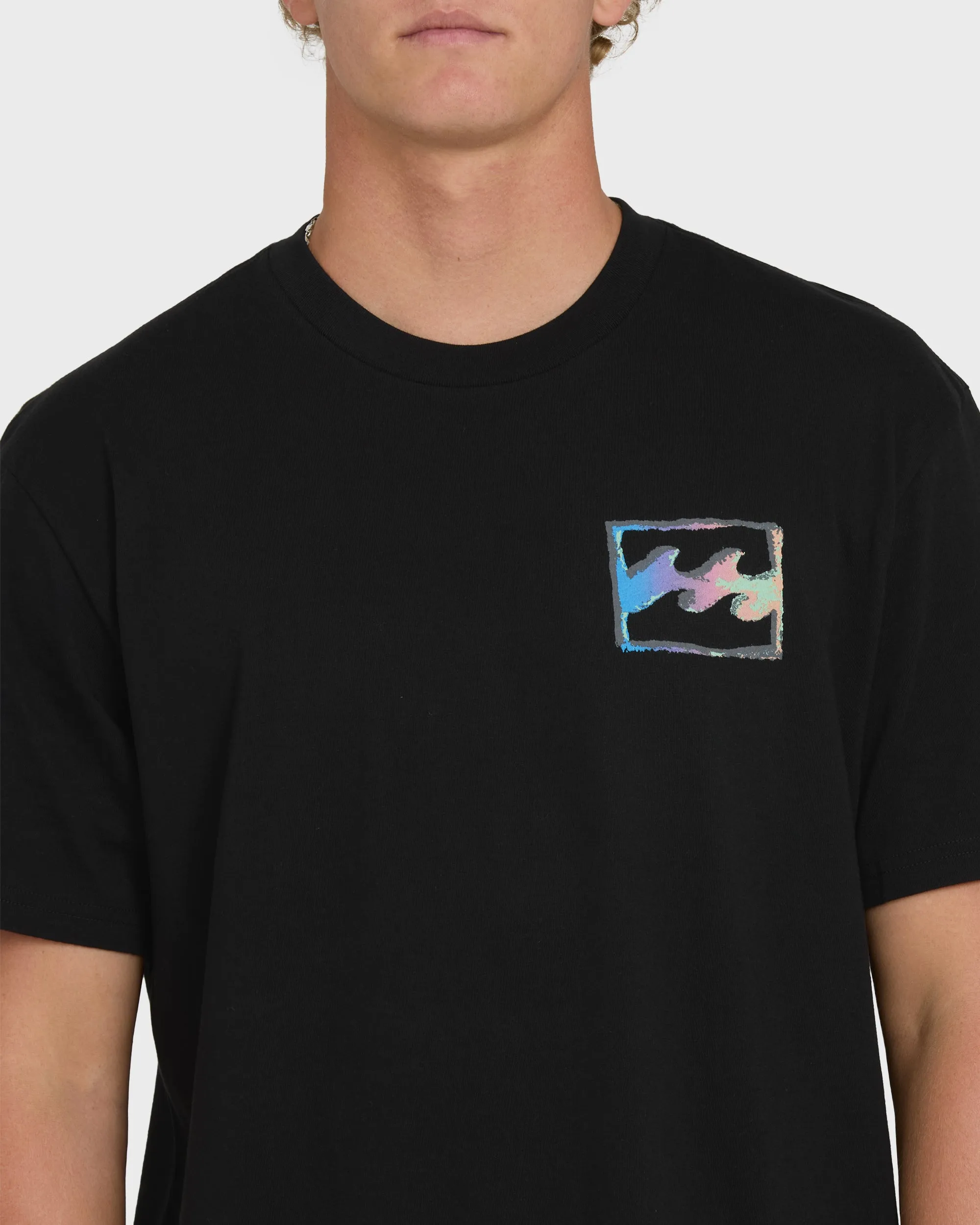 Crayon Wave Premium Short Sleeve Knit T-Shirt - Black sold by Billabong product image thumbnail 5