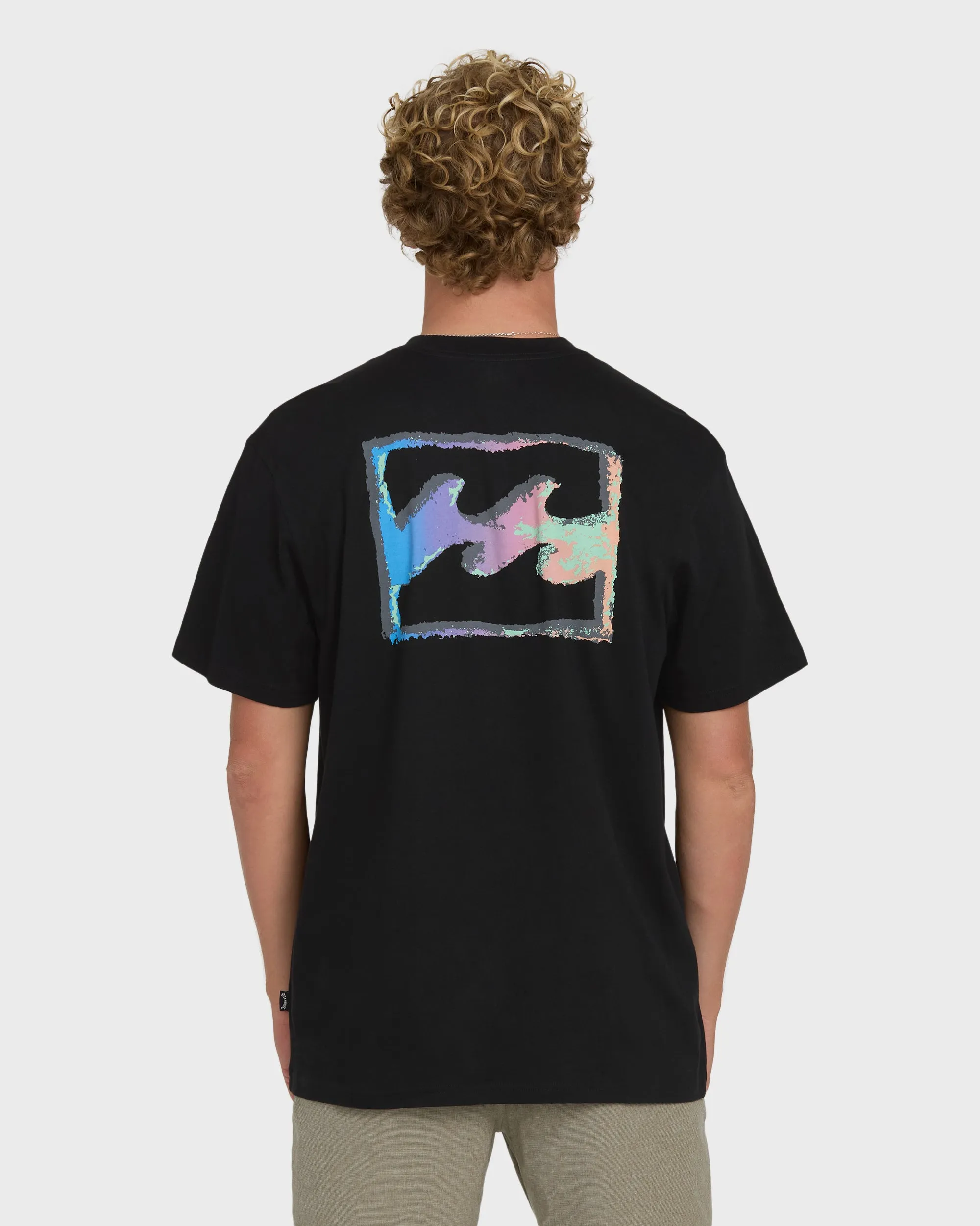 Crayon Wave Premium Short Sleeve Knit T-Shirt - Black sold by Billabong product image thumbnail 2