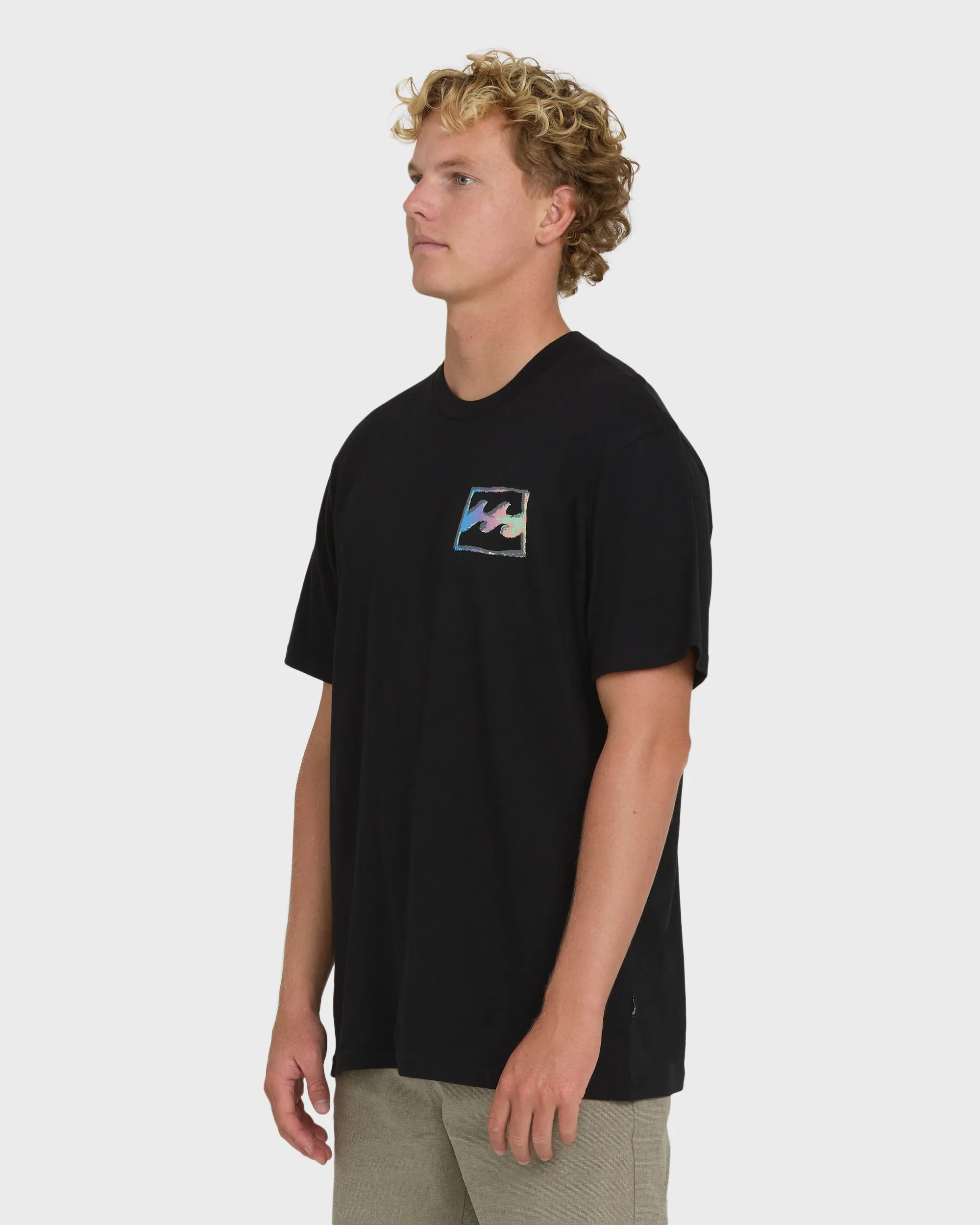 Crayon Wave Premium Short Sleeve Knit T-Shirt - Black sold by Billabong product image thumbnail 3