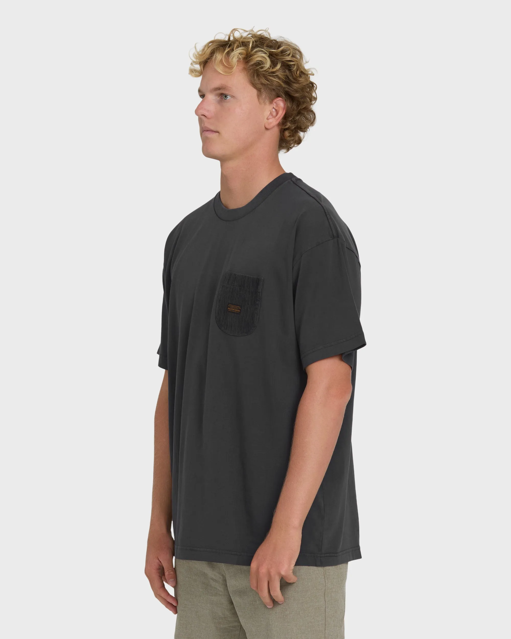 Brunswick Garage Short Sleeve Knit T-Shirt - Washed Black sold by Billabong product image thumbnail 3