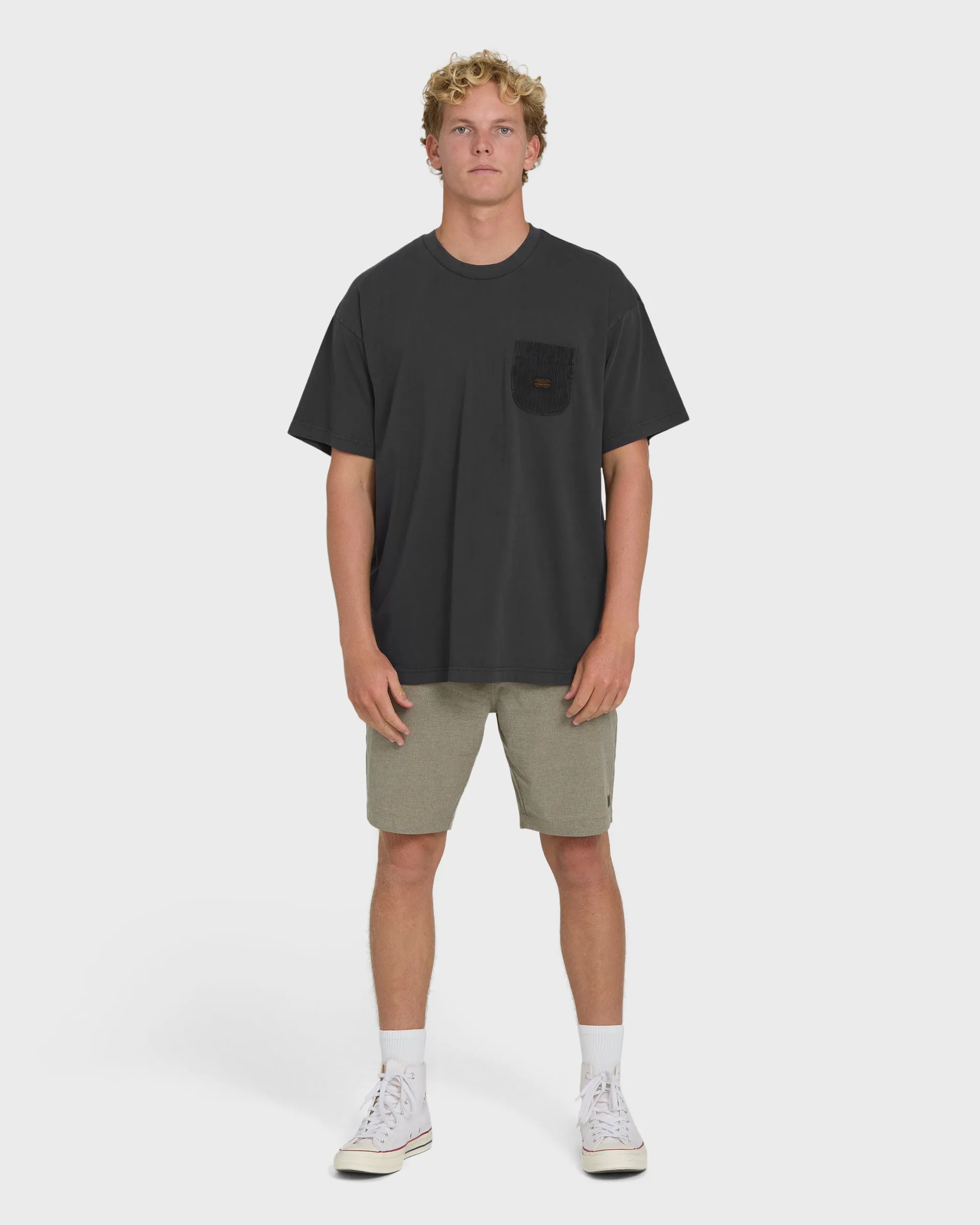 Brunswick Garage Short Sleeve Knit T-Shirt - Washed Black sold by Billabong product image thumbnail 4