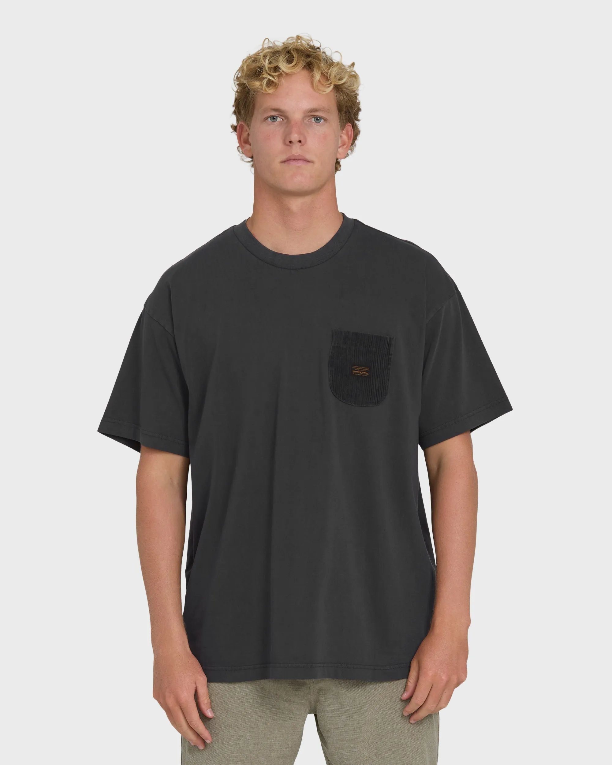 Brunswick Garage Short Sleeve Knit T-Shirt - Washed Black sold by Billabong