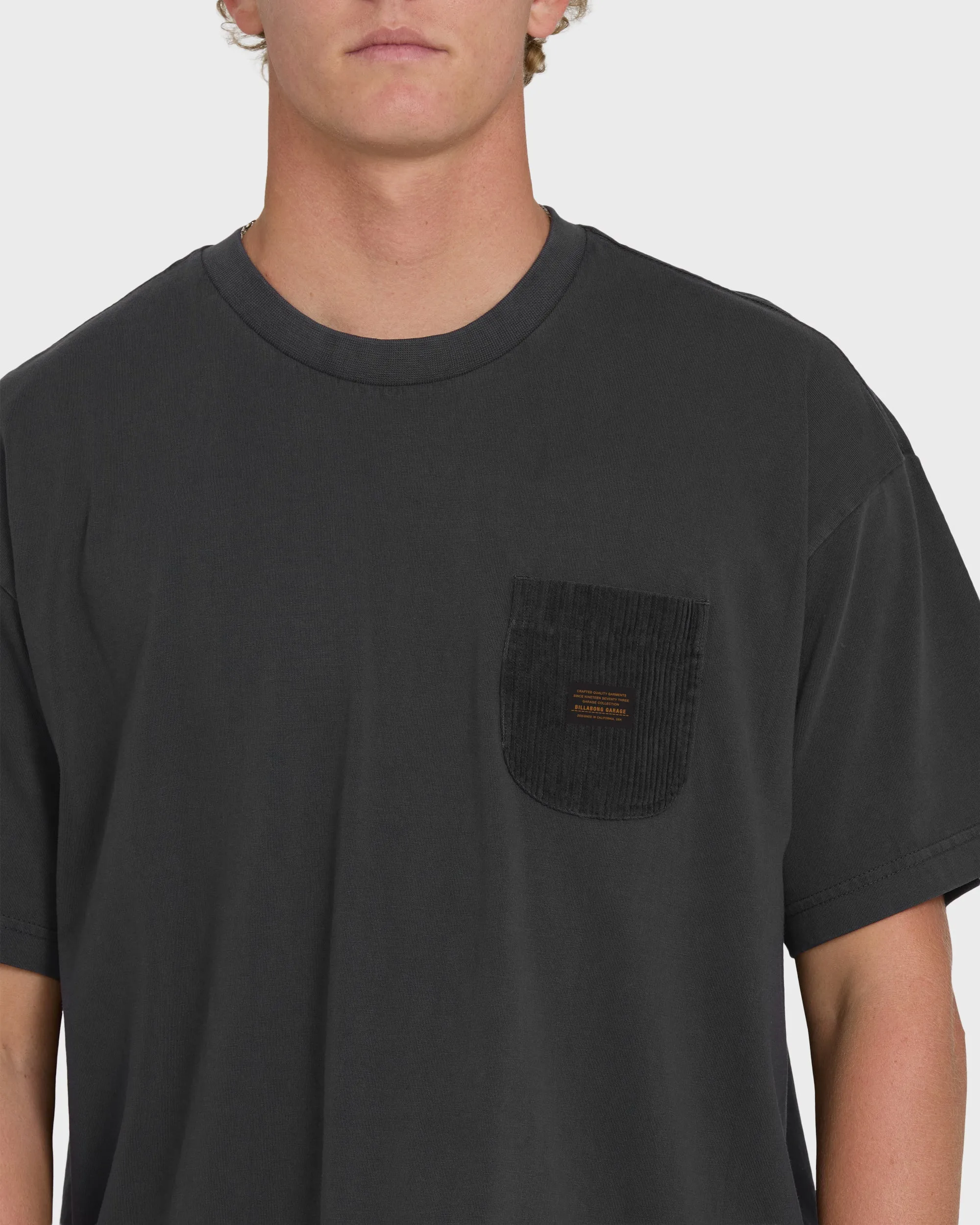 Brunswick Garage Short Sleeve Knit T-Shirt - Washed Black sold by Billabong product image thumbnail 5