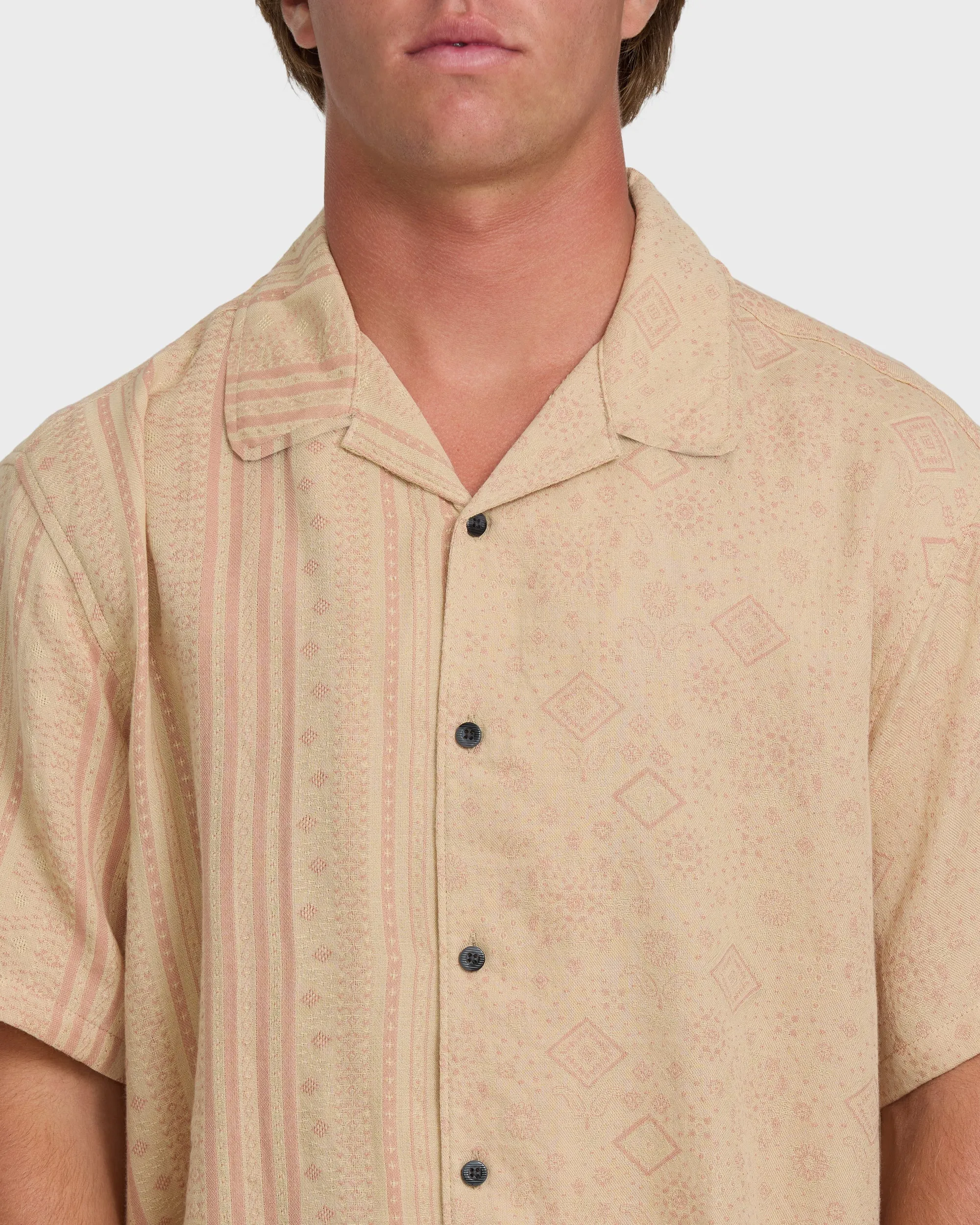 Garage Nashua Jacquard Short Sleeve Woven Shirt - Oatmeal sold by Billabong product image thumbnail 5
