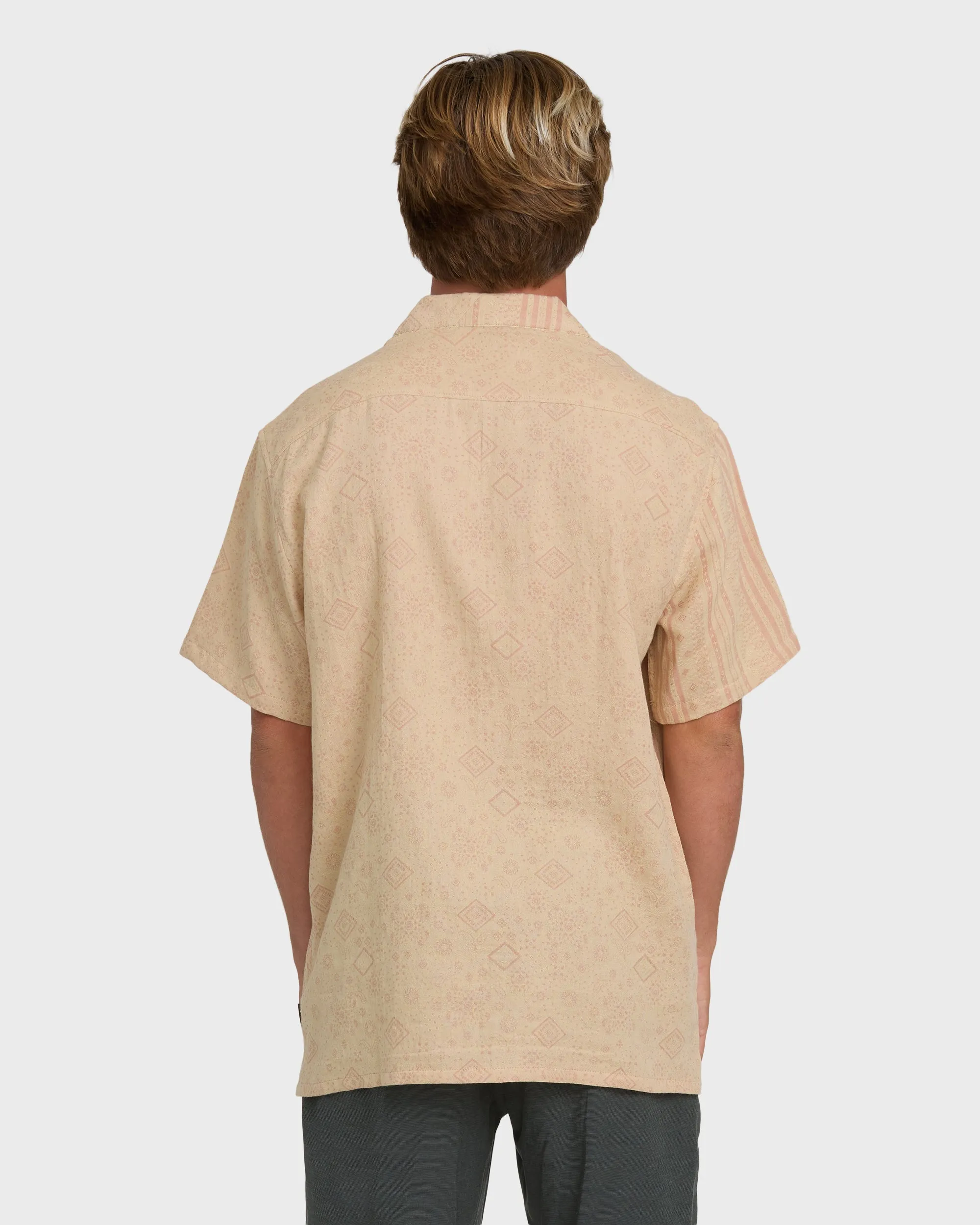 Garage Nashua Jacquard Short Sleeve Woven Shirt - Oatmeal sold by Billabong product image thumbnail 2