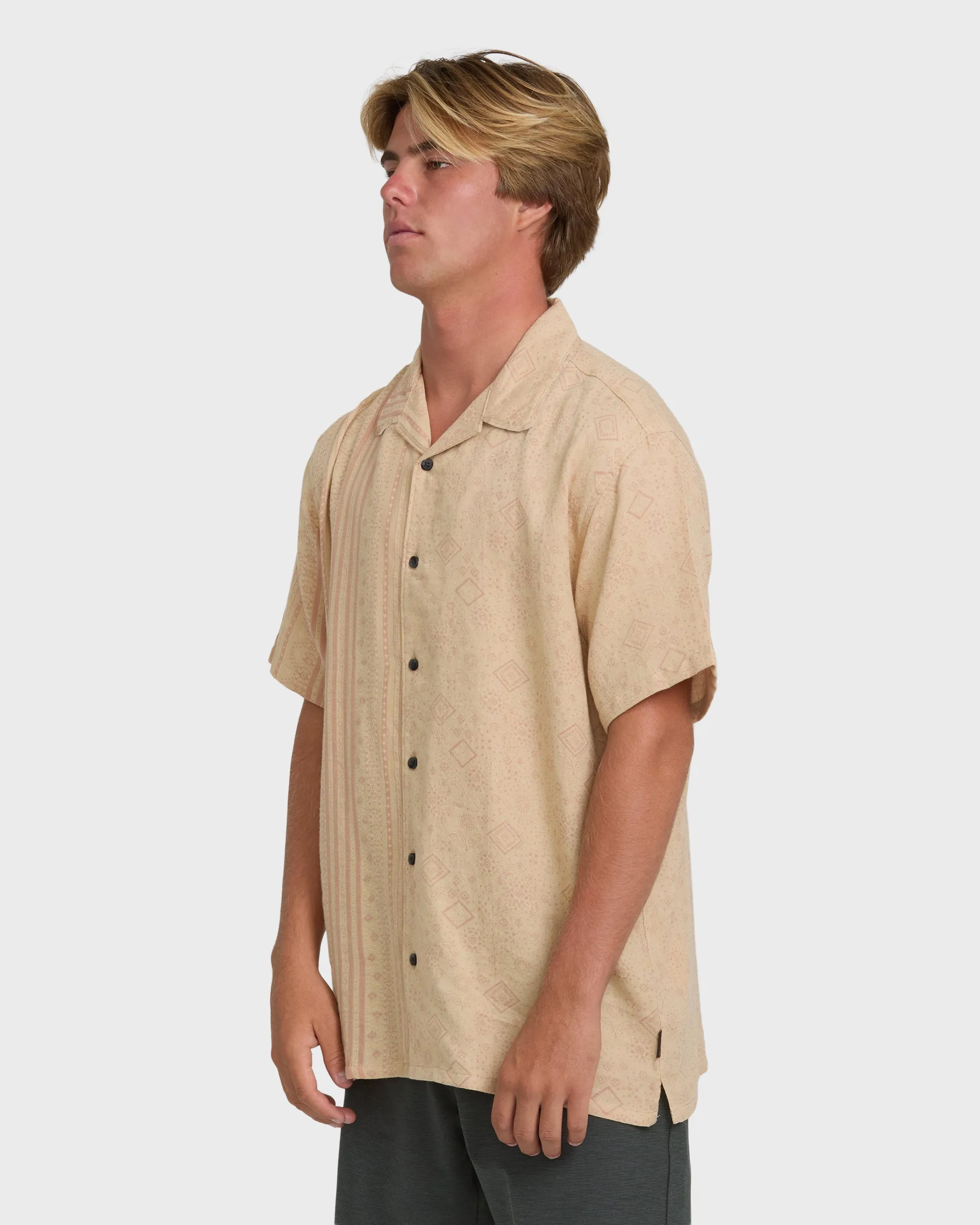 Garage Nashua Jacquard Short Sleeve Woven Shirt - Oatmeal sold by Billabong product image thumbnail 3