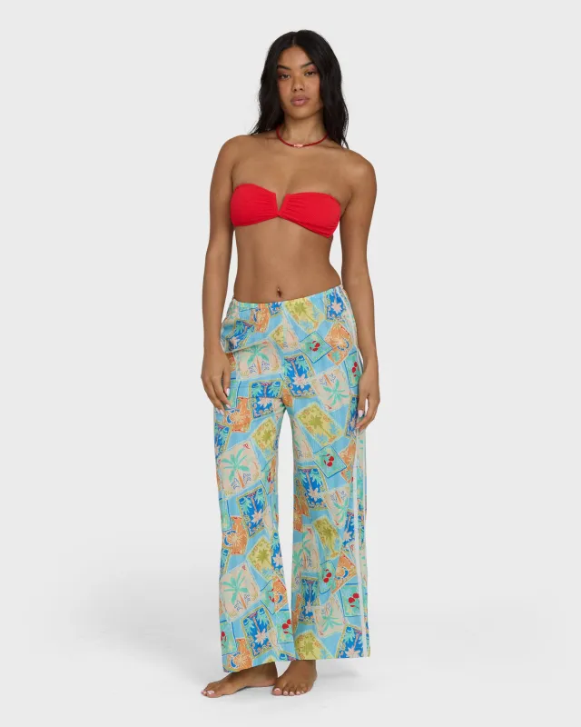 Palm Grove Elastic Waist Pants - Dream Blue made by Billabong