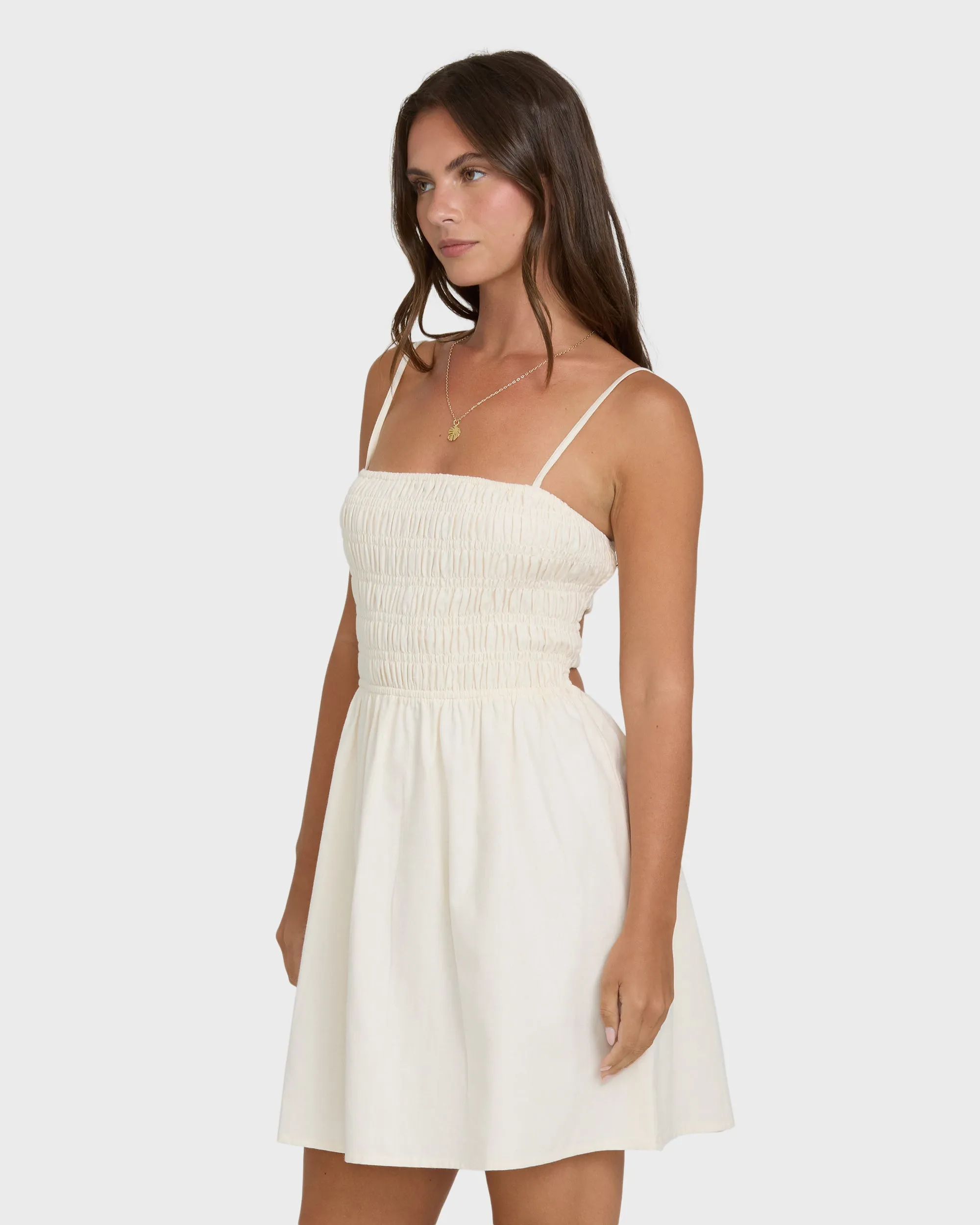 Suns Out Mini Dress - White Cap sold by Billabong product image thumbnail 3