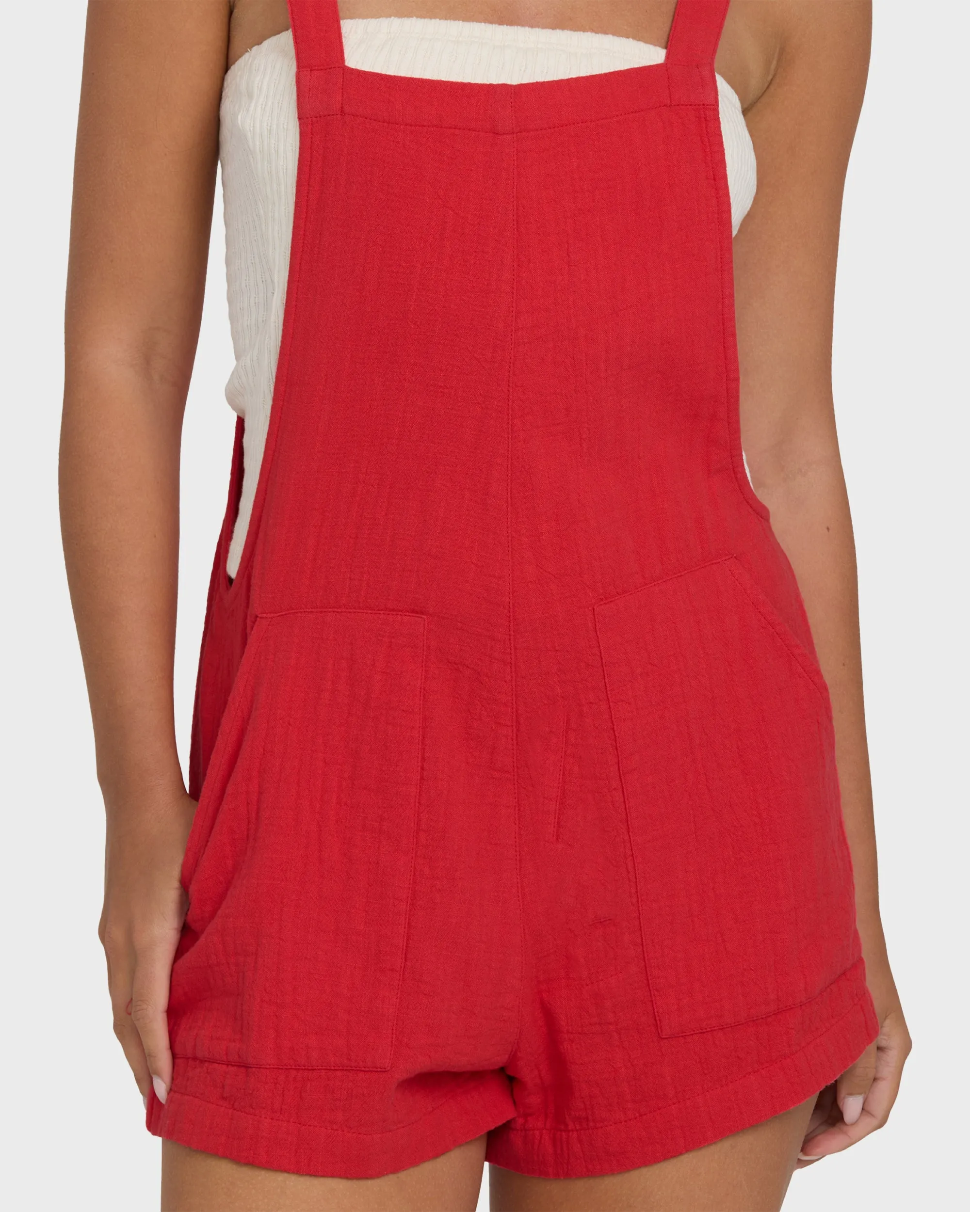 Beach Crush Overalls - Fiesta Red sold by Billabong product image thumbnail 5