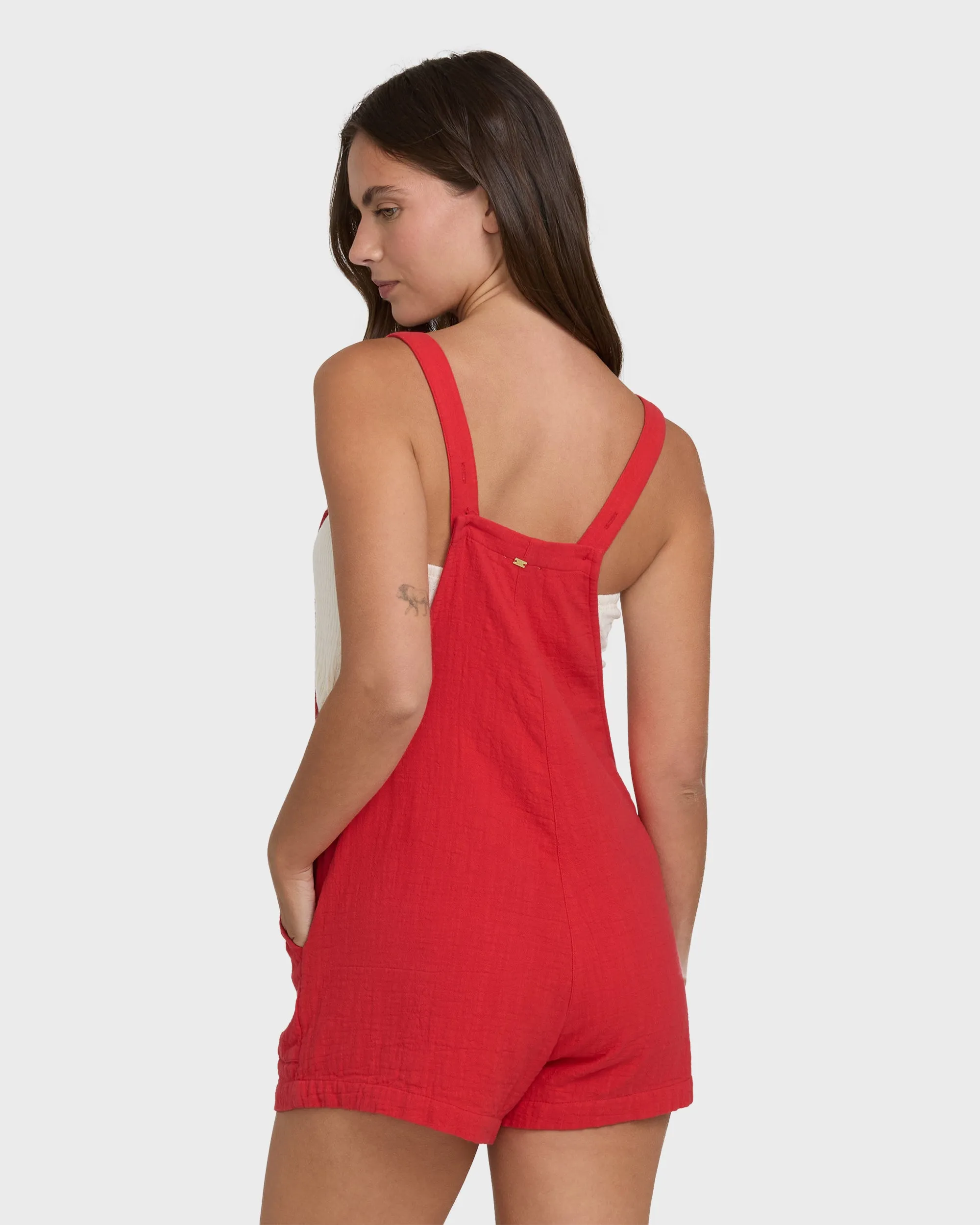 Beach Crush Overalls - Fiesta Red sold by Billabong product image thumbnail 2