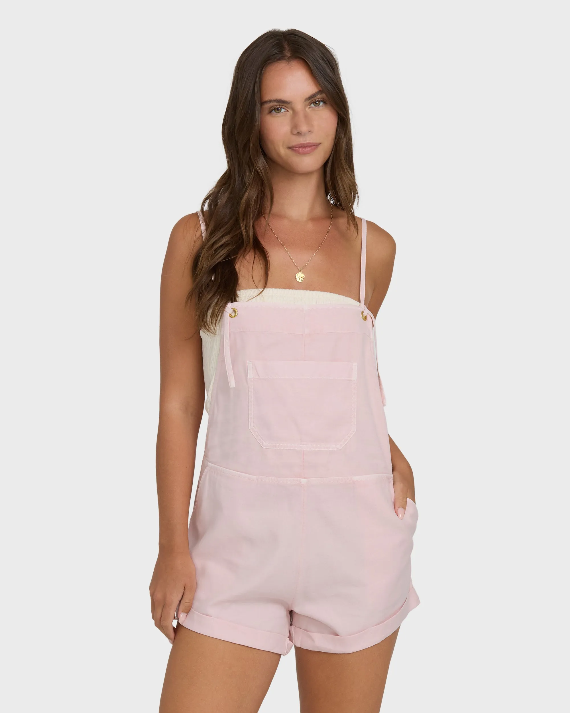 Wild Pursuit Yarn-Dyed Overalls - Rosewater sold by Billabong