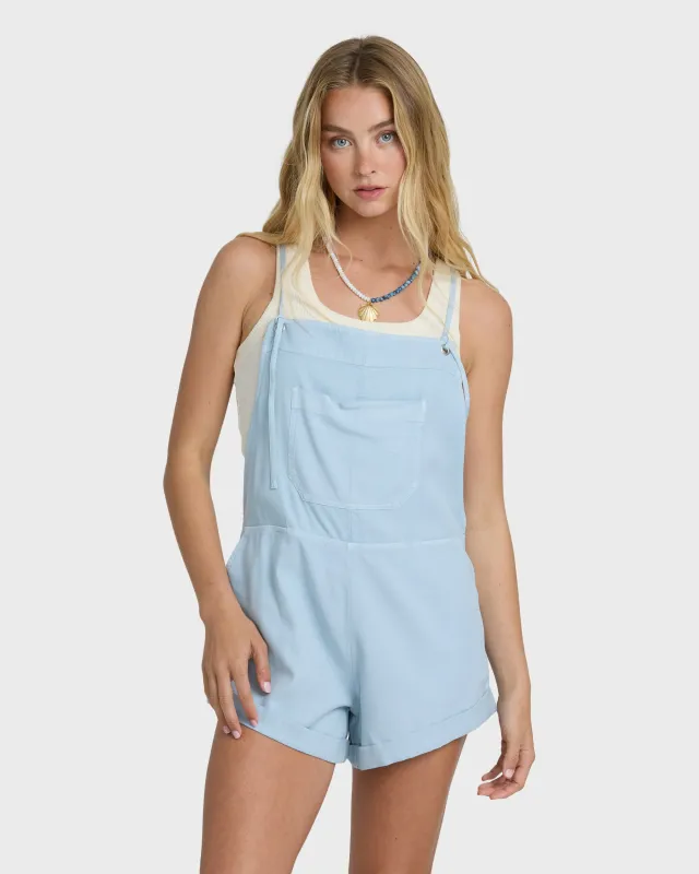 Wild Pursuit Yarn-Dyed Overalls - Washed Chambray made by Billabong