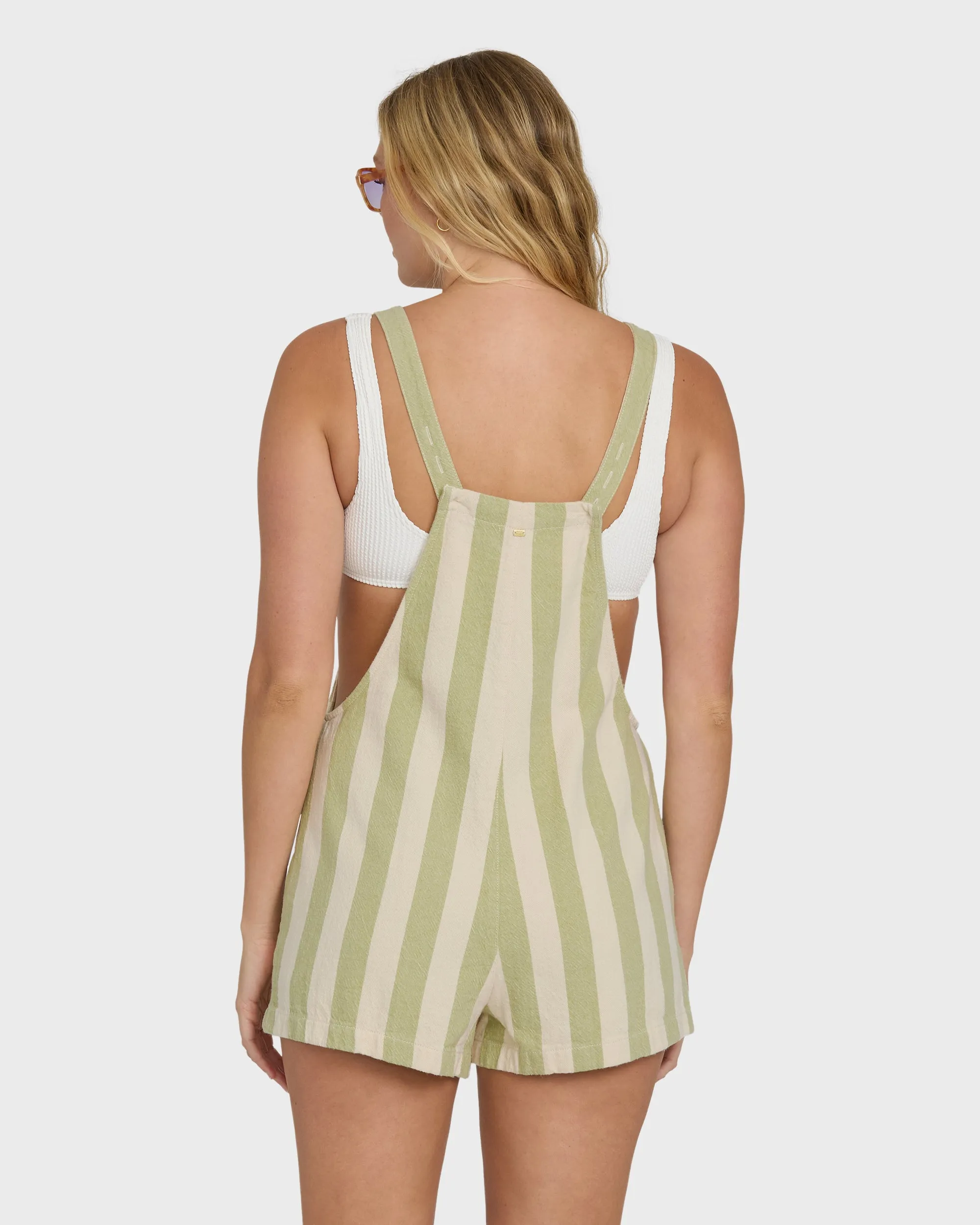 Beach Crush Yarn-Dyed Overalls - Cactus sold by Billabong product image thumbnail 2