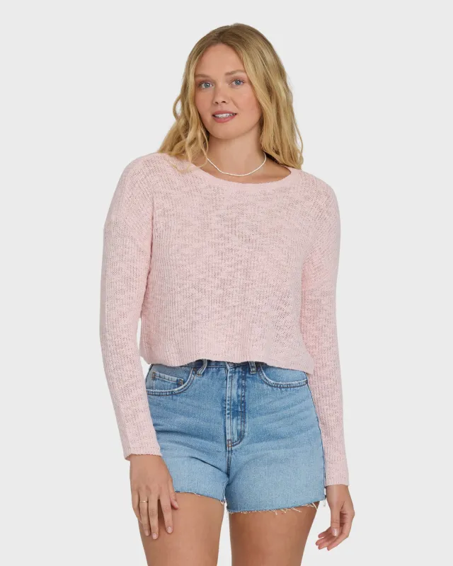 Daze Time Crewneck Sweater - Rosewater made by Billabong