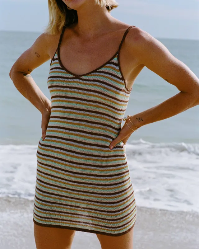 Summer Sun Mini Dress - Brown Stone made by Billabong