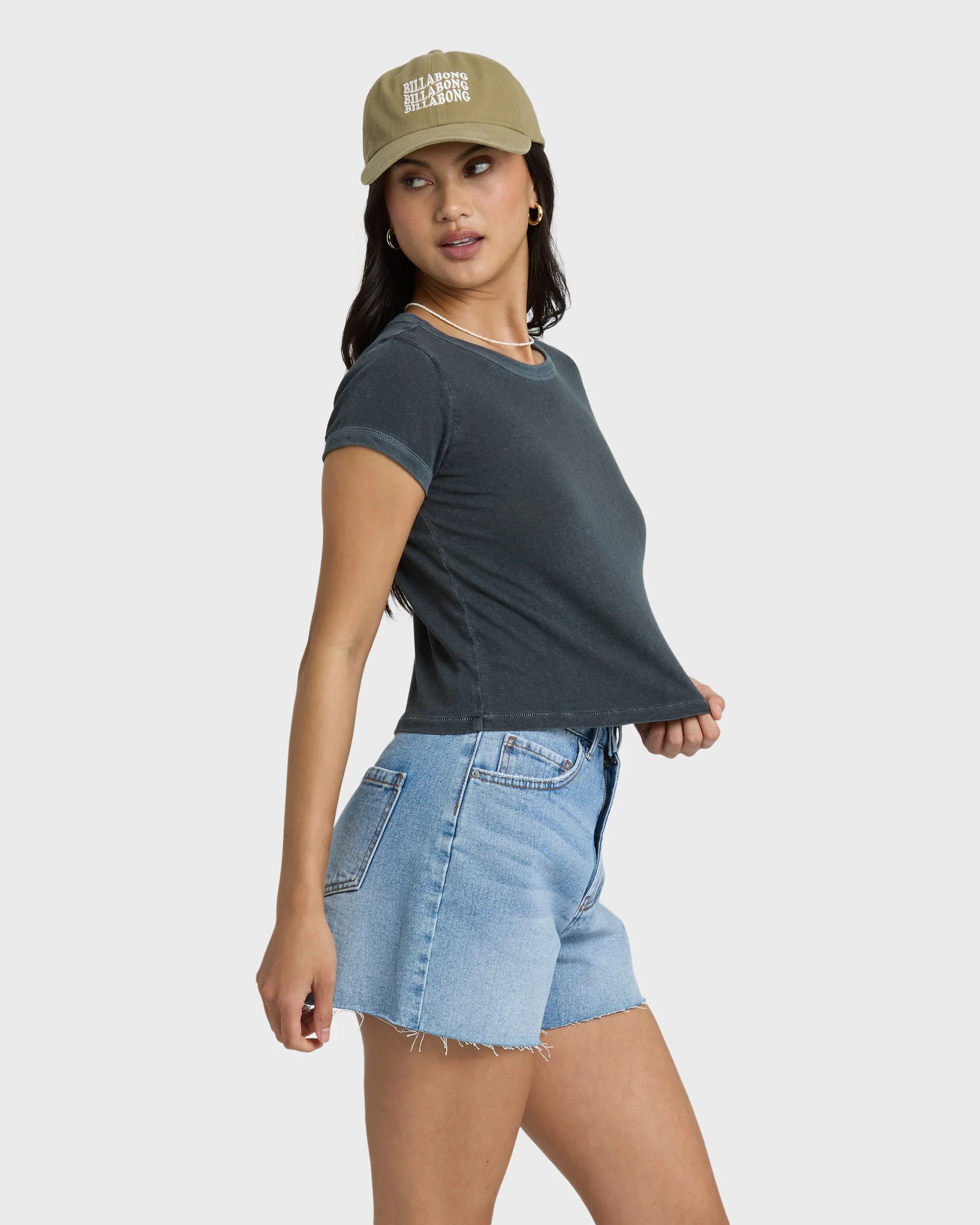 Riley Cut-Off Denim Shorts - Faded Indigo Fray sold by Billabong product image thumbnail 3
